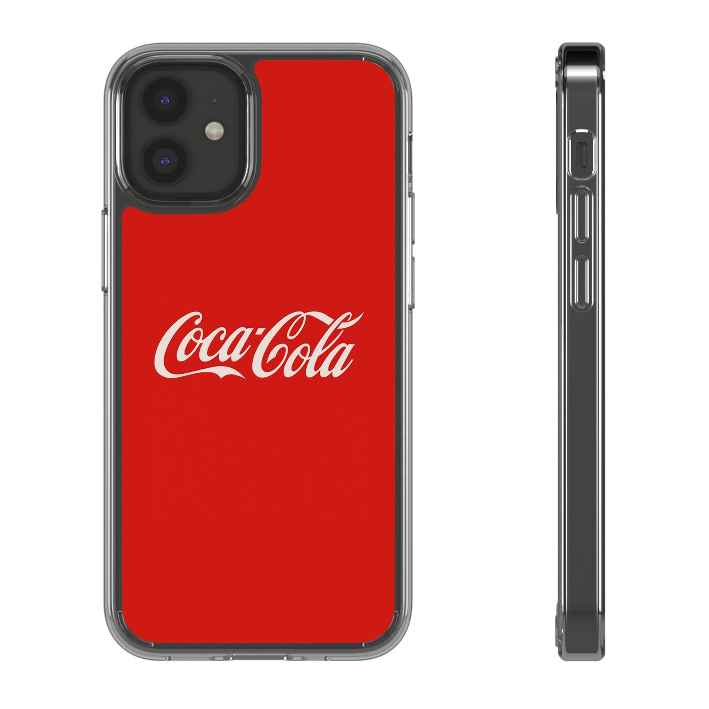 Coca-Cola Clear Phone Cases, Retro Style, Gift for Cola Lovers, Trendy Accessories, Customizable Phone Cover, Fun Collectible