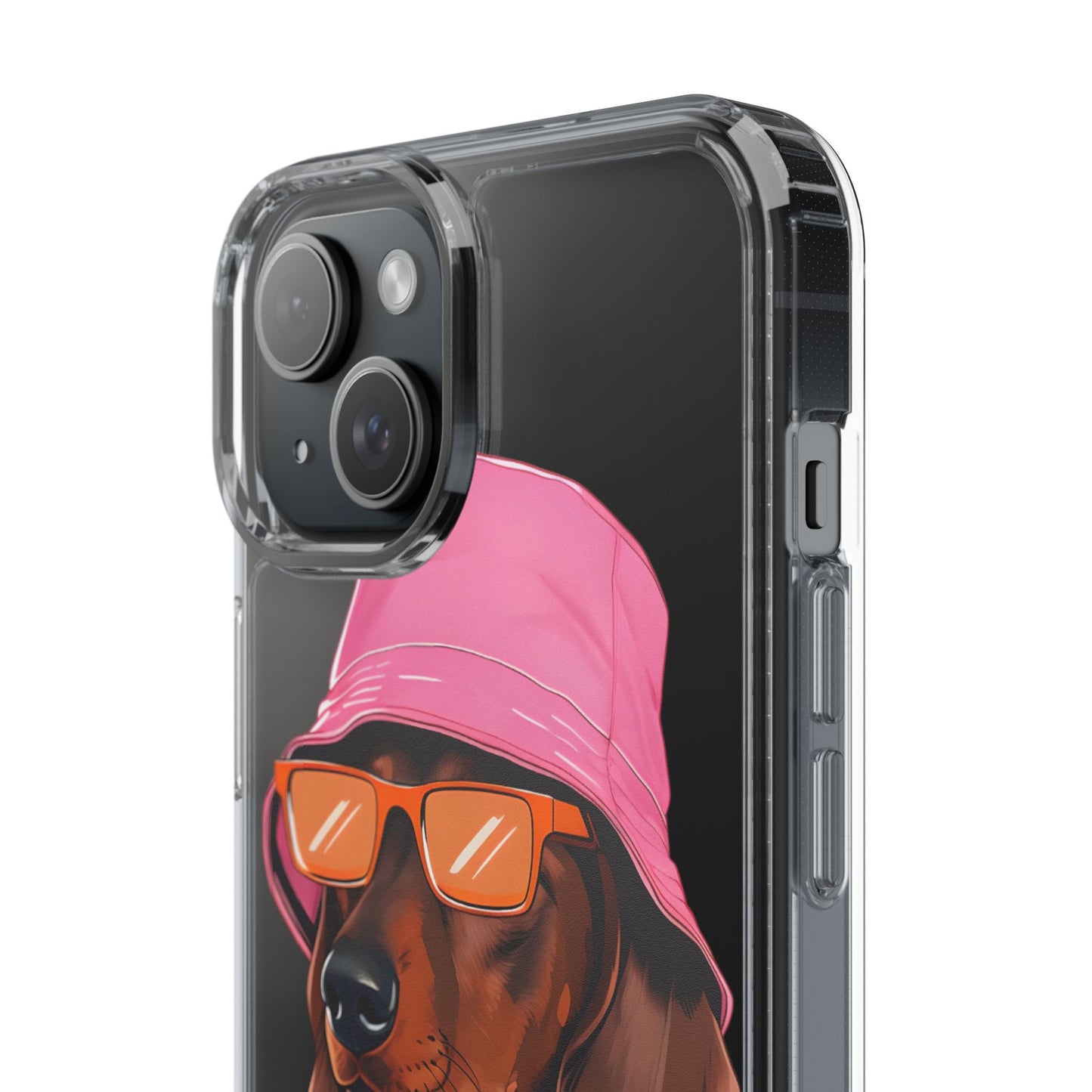 Cool Dachshund Clear Phone Case - Stylish Dog Design for Pet Lovers