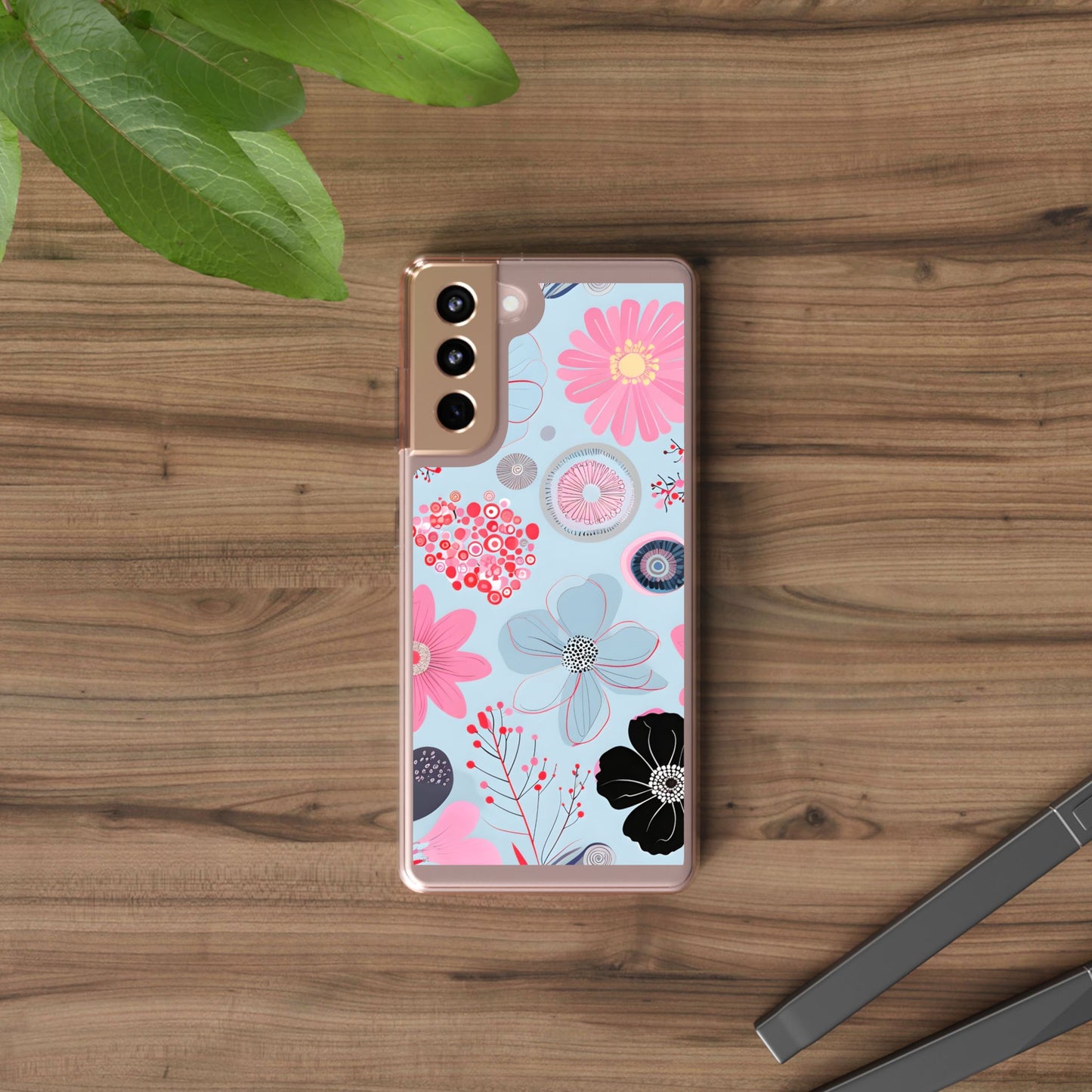Floral Clear Phone Case - Bright & Colorful Design for Flower Lovers