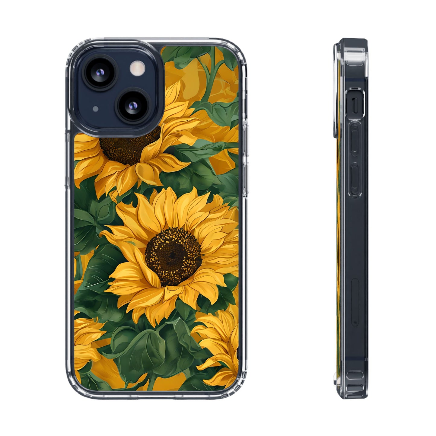 Sunflower Clear Phone Case – Stylish Floral Protective Cover