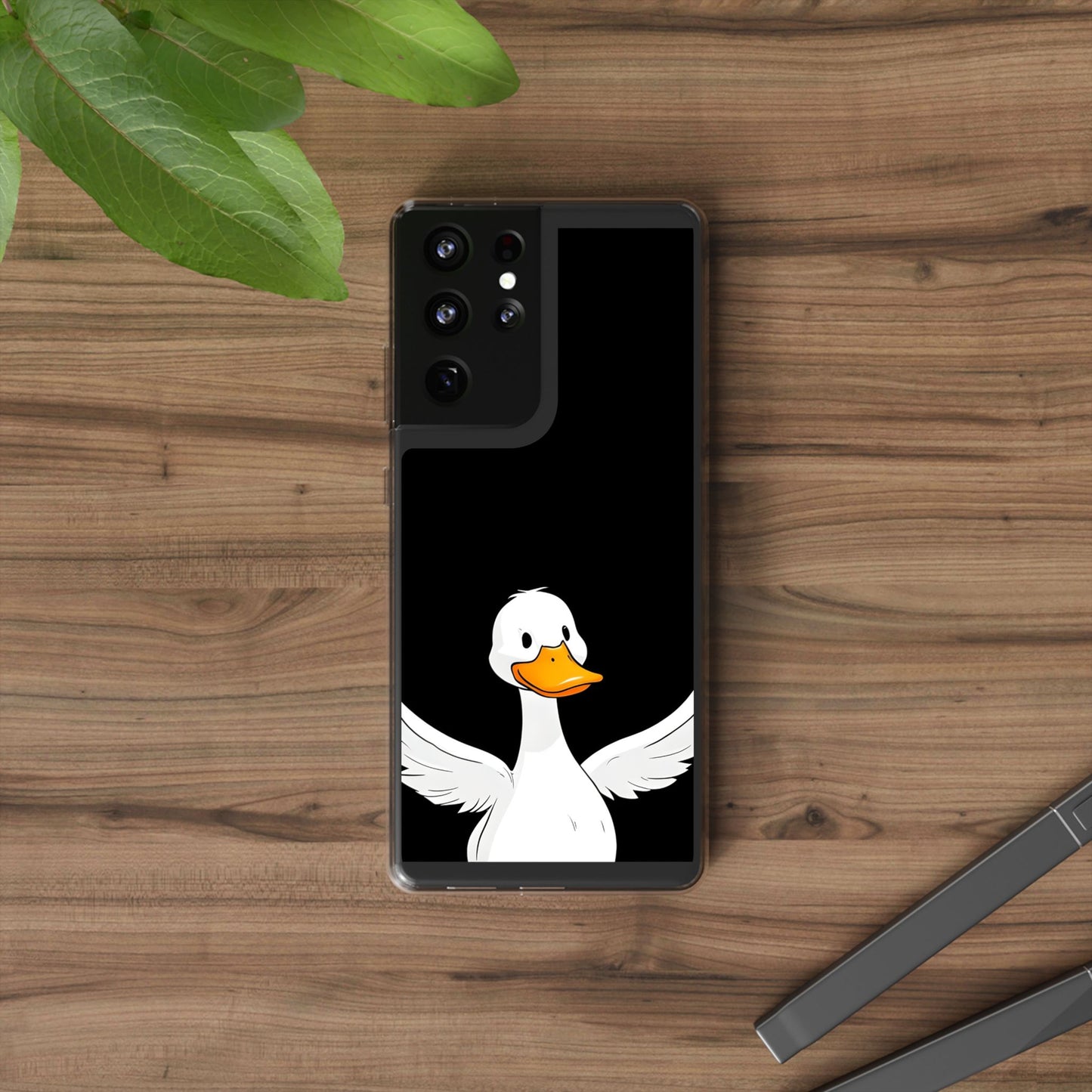 Cute Duck Clear Phone Case - Fun Animal Design for iPhone