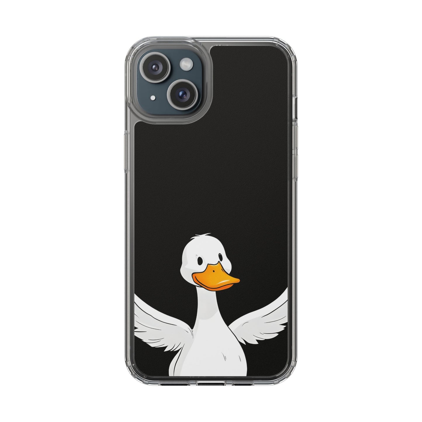 Cute Duck Clear Phone Case - Fun Animal Design for iPhone