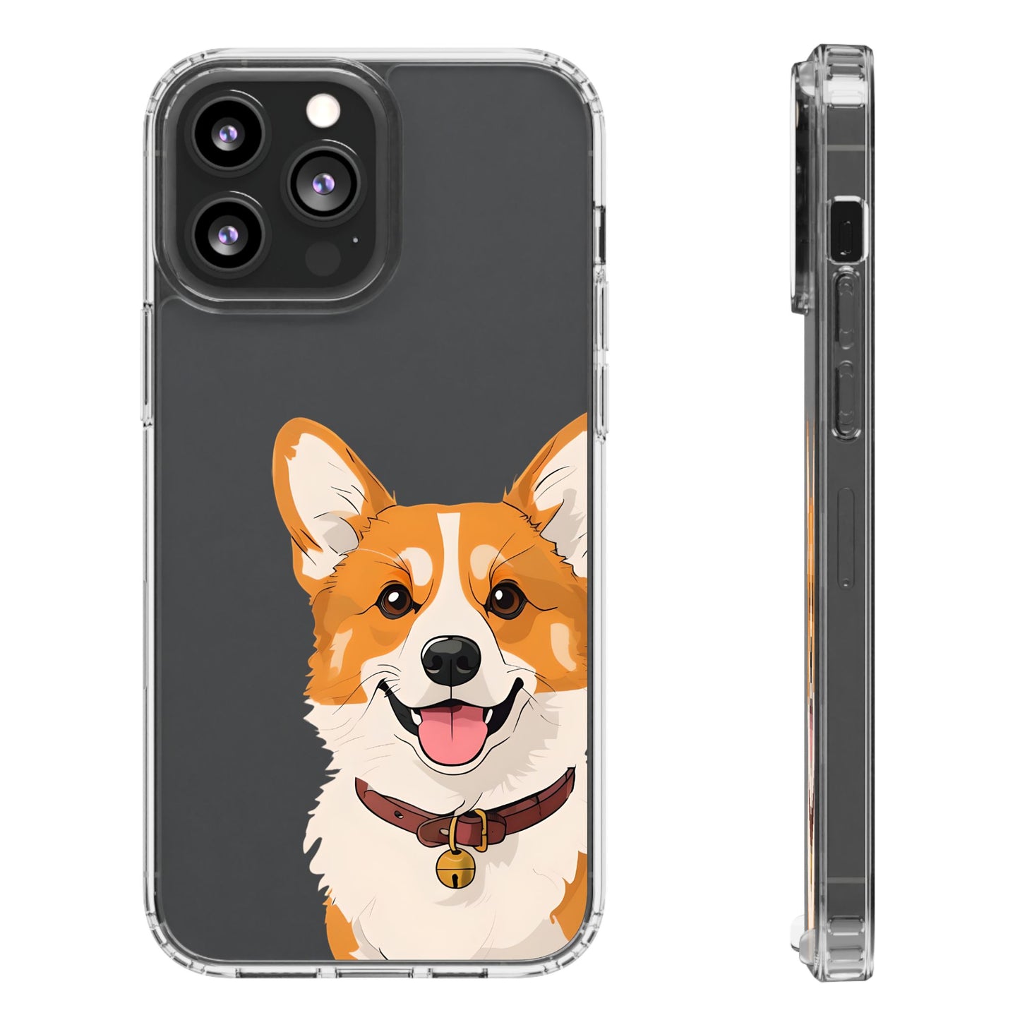 Cute Corgi Clear Phone Case - Pet Lover's Accessory