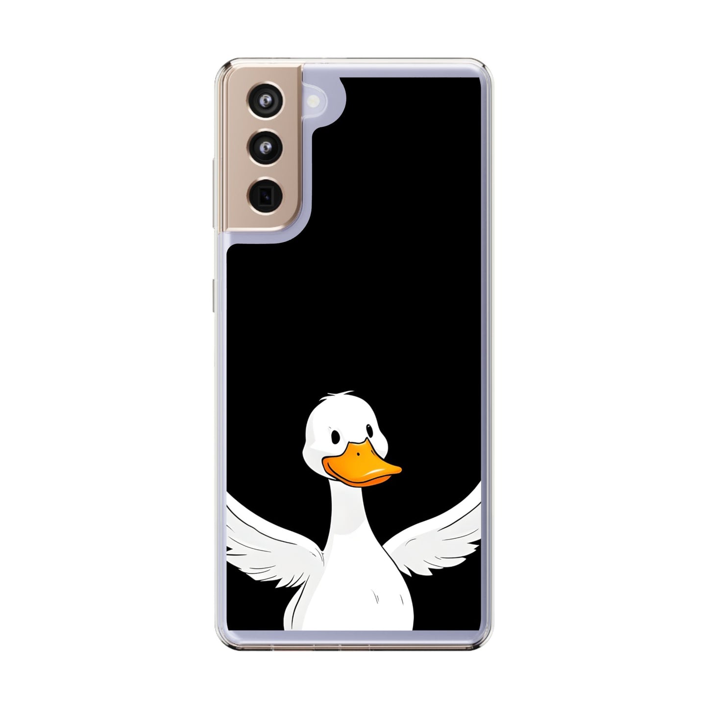 Cute Duck Clear Phone Case - Fun Animal Design for iPhone