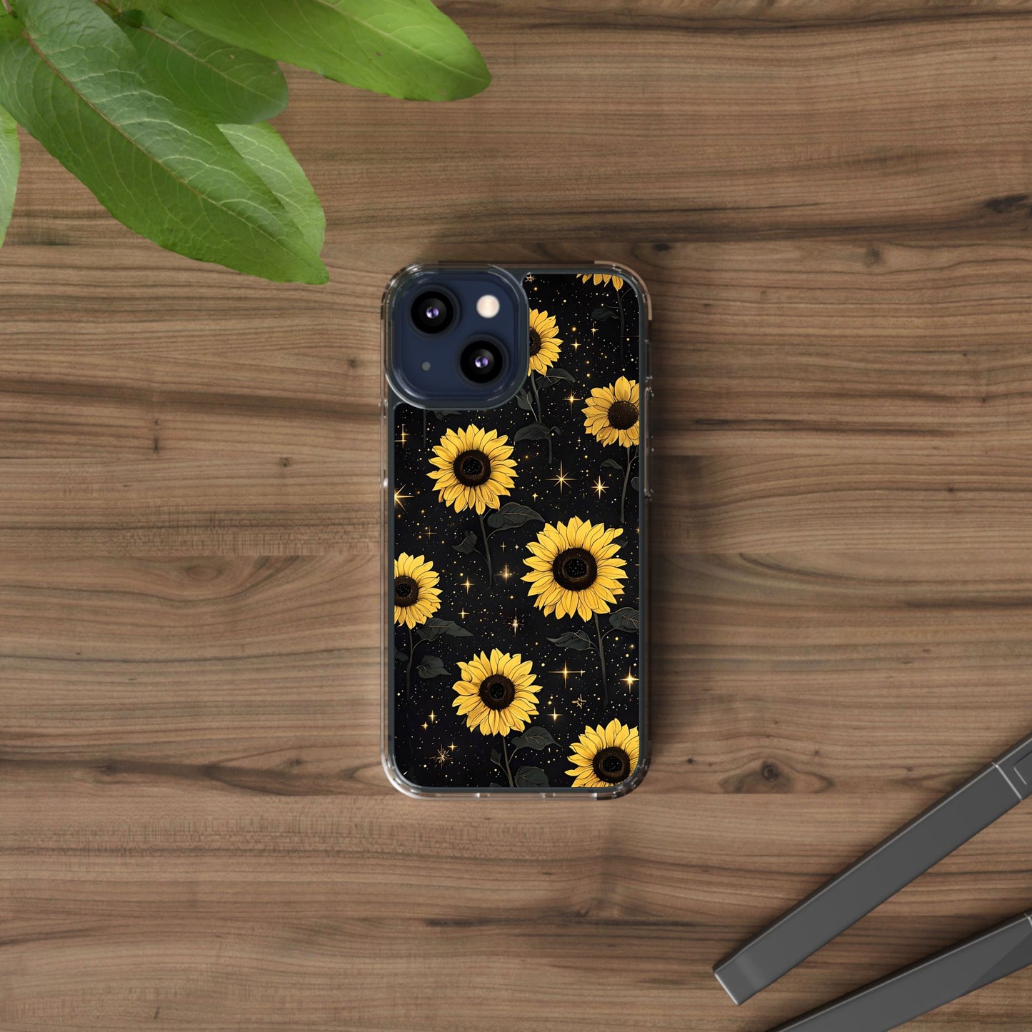 Sunflower Clear Phone Case - Floral Design for Nature Lovers