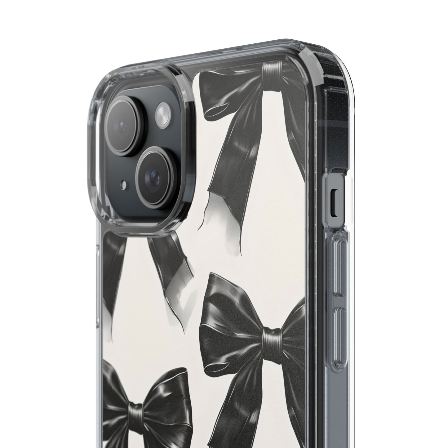 Elegant Bow Clear Phone Case - Stylish & Protective