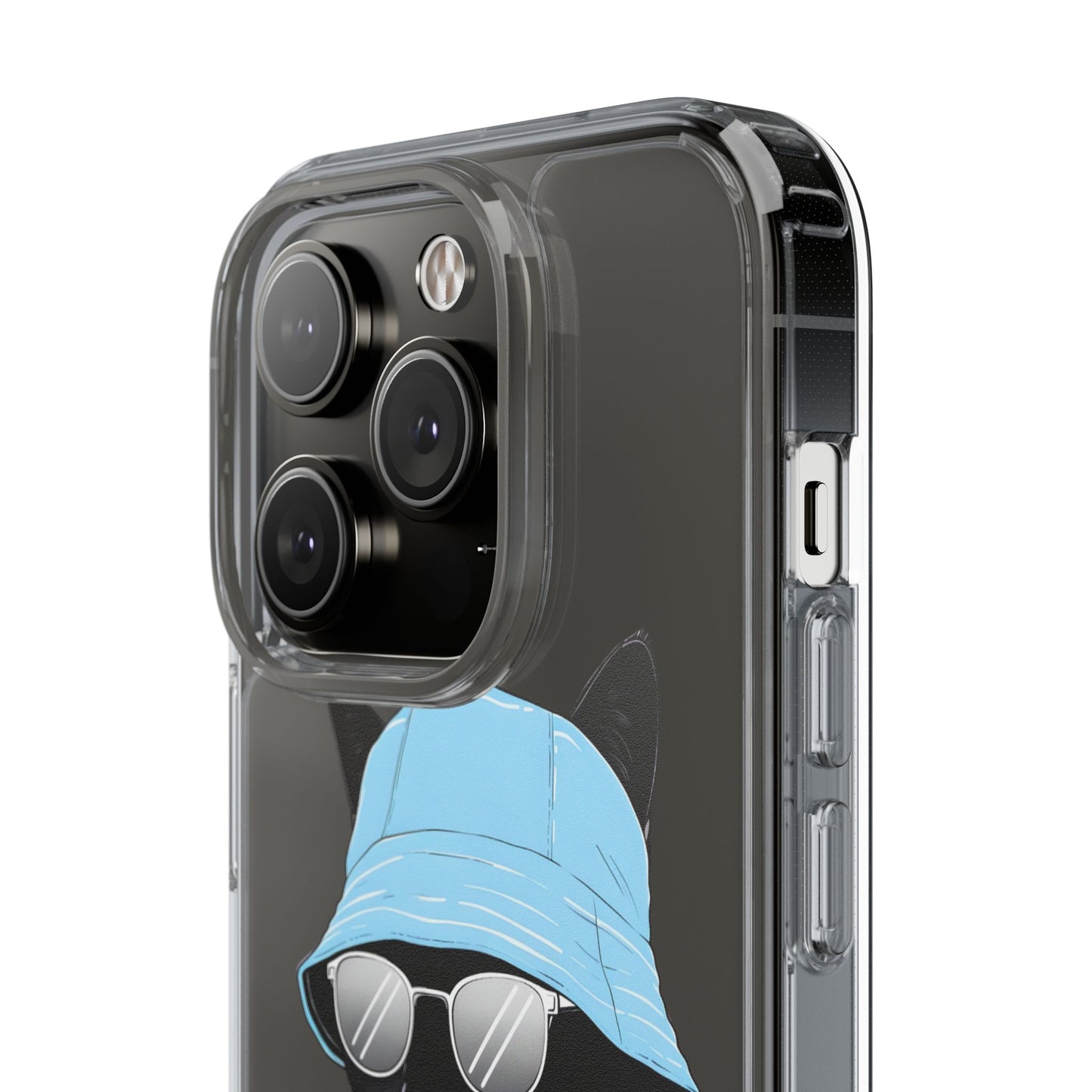 Cool Cat Phone Case with Sunglasses & Hat Design