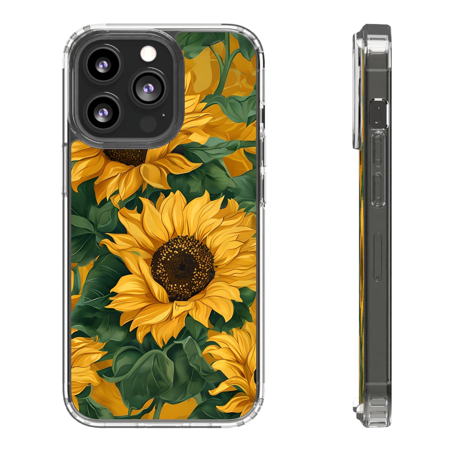 Sunflower Clear Phone Case – Stylish Floral Protective Cover