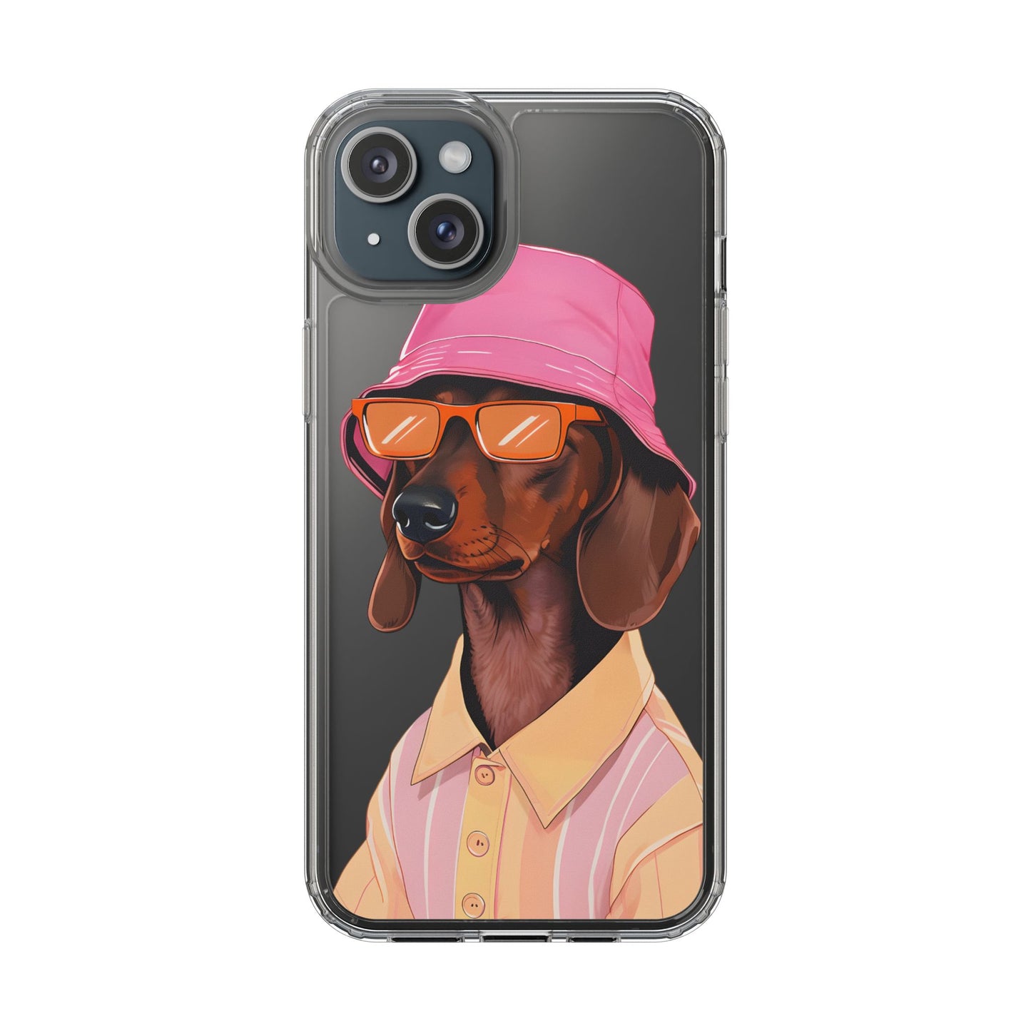 Cool Dachshund Clear Phone Case - Stylish Dog Design for Pet Lovers