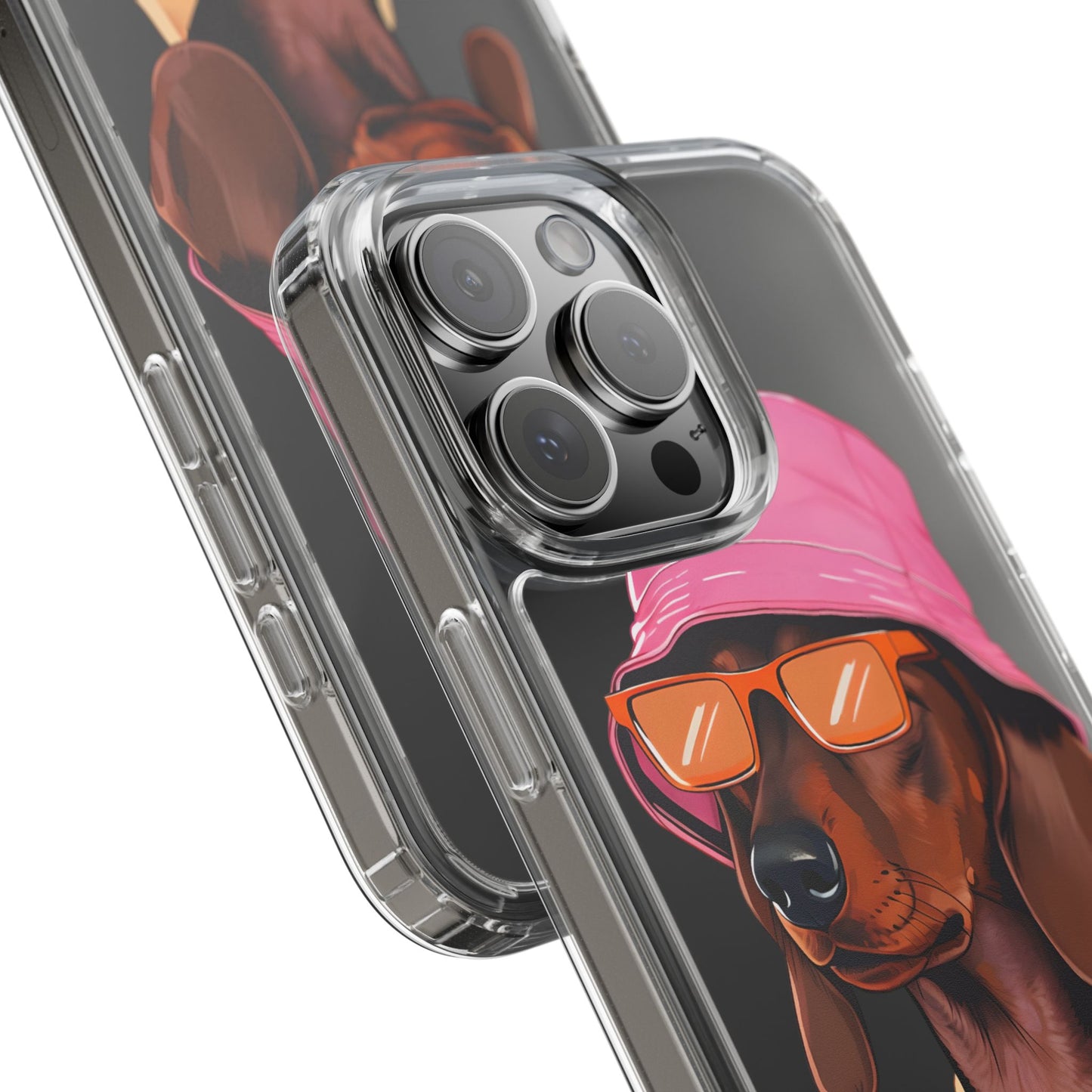 Cool Dachshund Clear Phone Case - Stylish Dog Design for Pet Lovers
