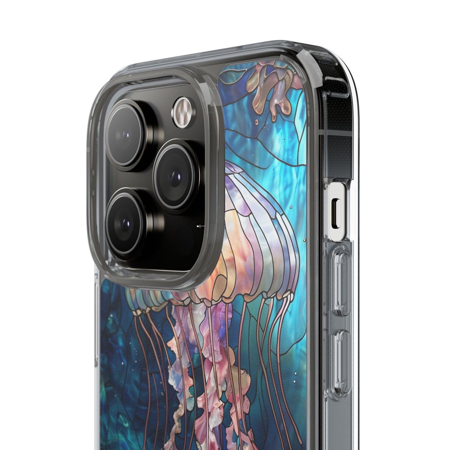 Ocean Jellyfish Clear Phone Case - Vibrant Marine Design for iPhone