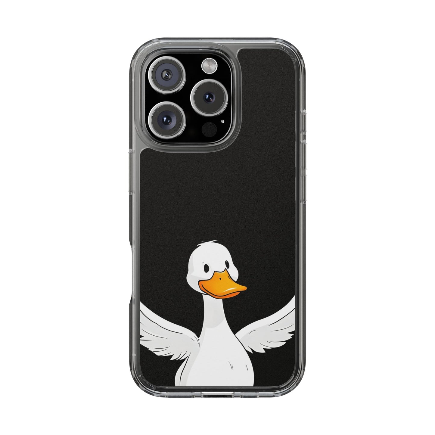 Cute Duck Clear Phone Case - Fun Animal Design for iPhone