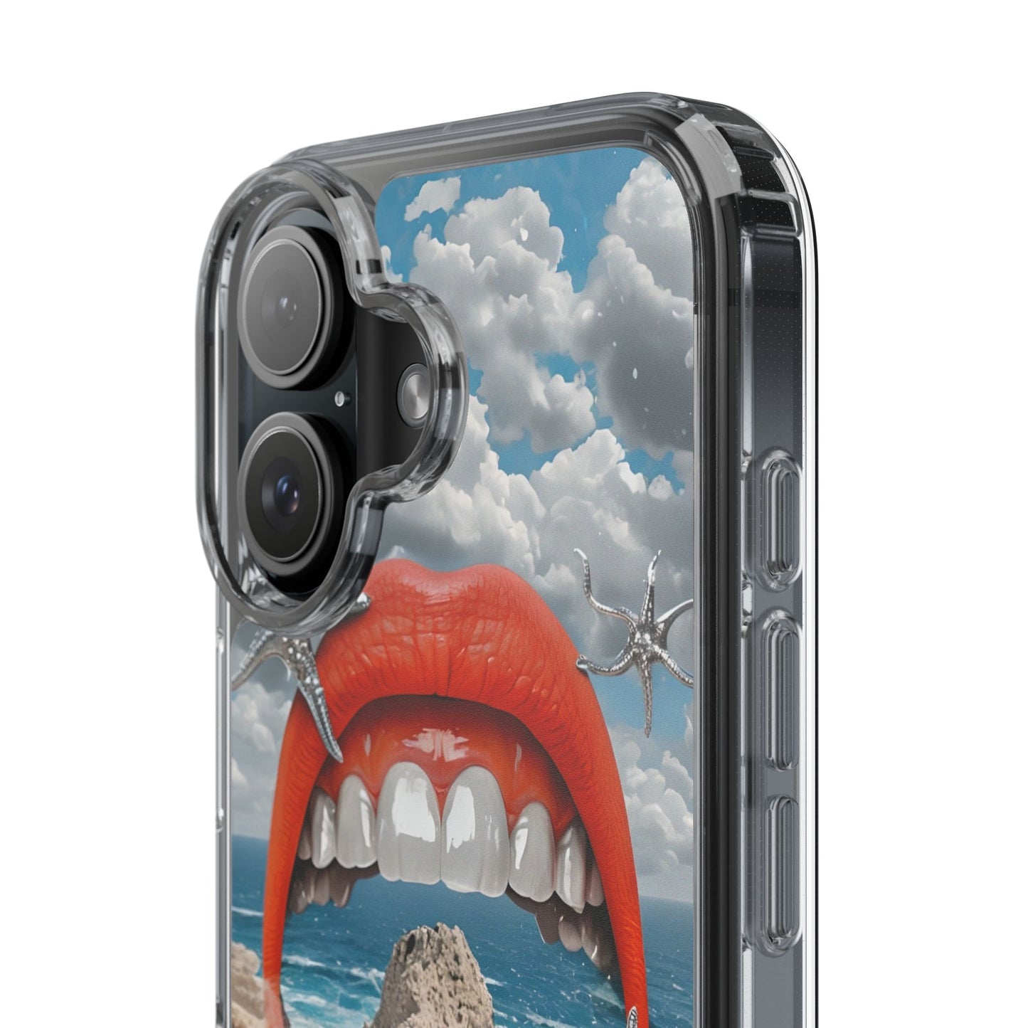 Ocean View Mouth Clear Phone Case - Beachy Vibe Design