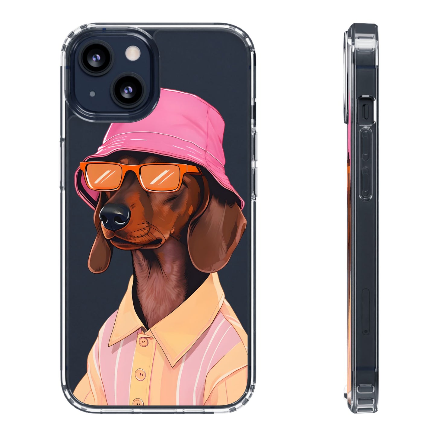 Cool Dachshund Clear Phone Case - Stylish Dog Design for Pet Lovers