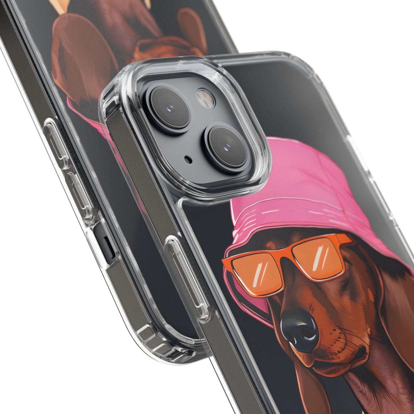Cool Dachshund Clear Phone Case - Stylish Dog Design for Pet Lovers