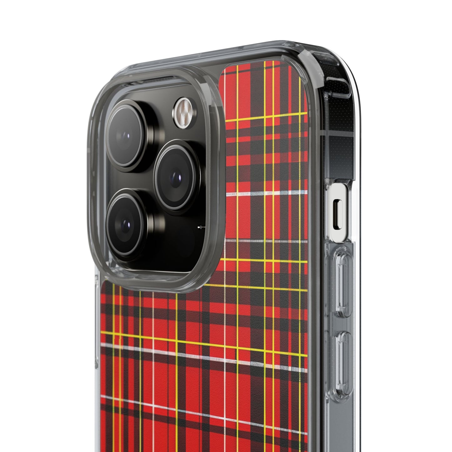 Plaid Clear Phone Case - Stylish and Durable Protective Cover