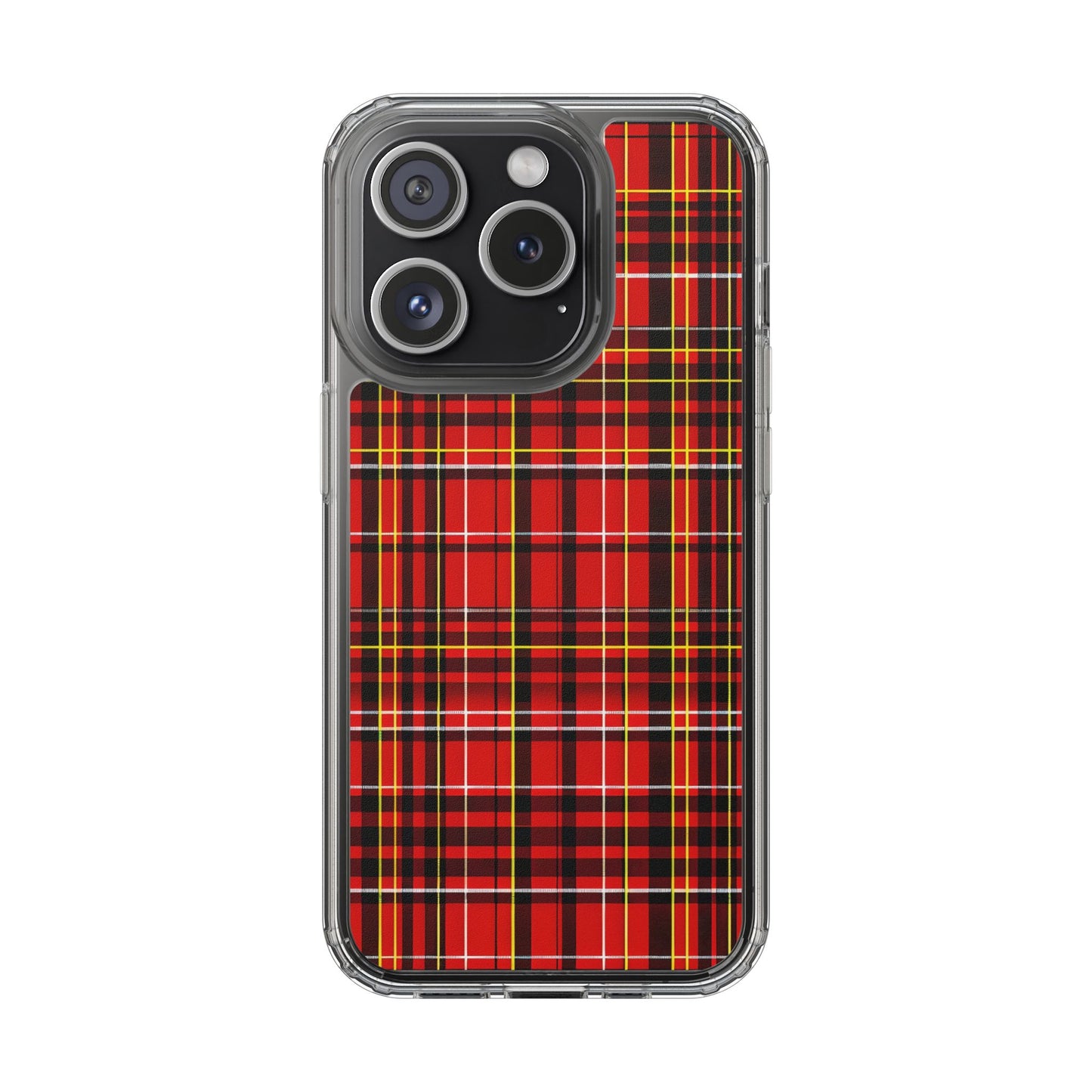 Plaid Clear Phone Case - Stylish and Durable Protective Cover
