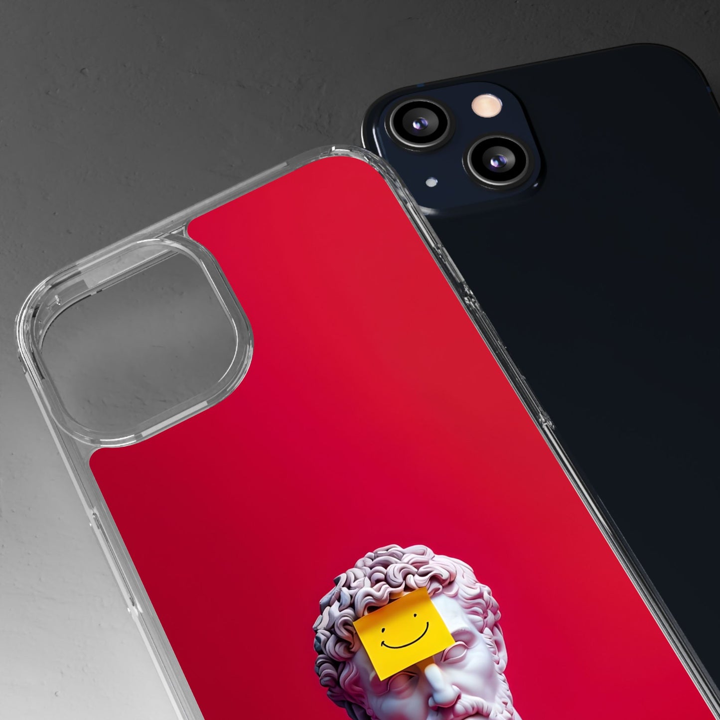Clear Case with Smiley Face Design