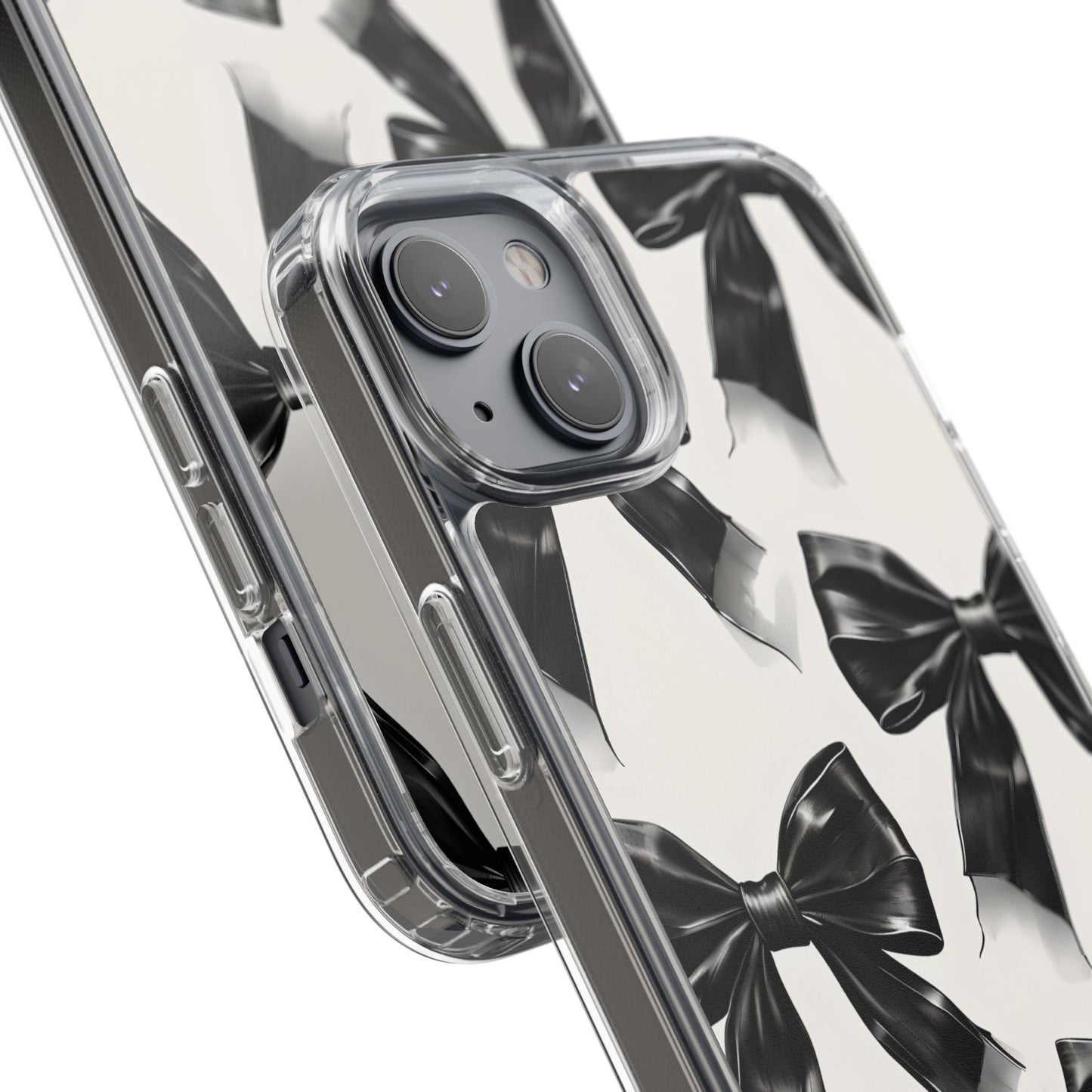 Elegant Bow Clear Phone Case - Stylish & Protective