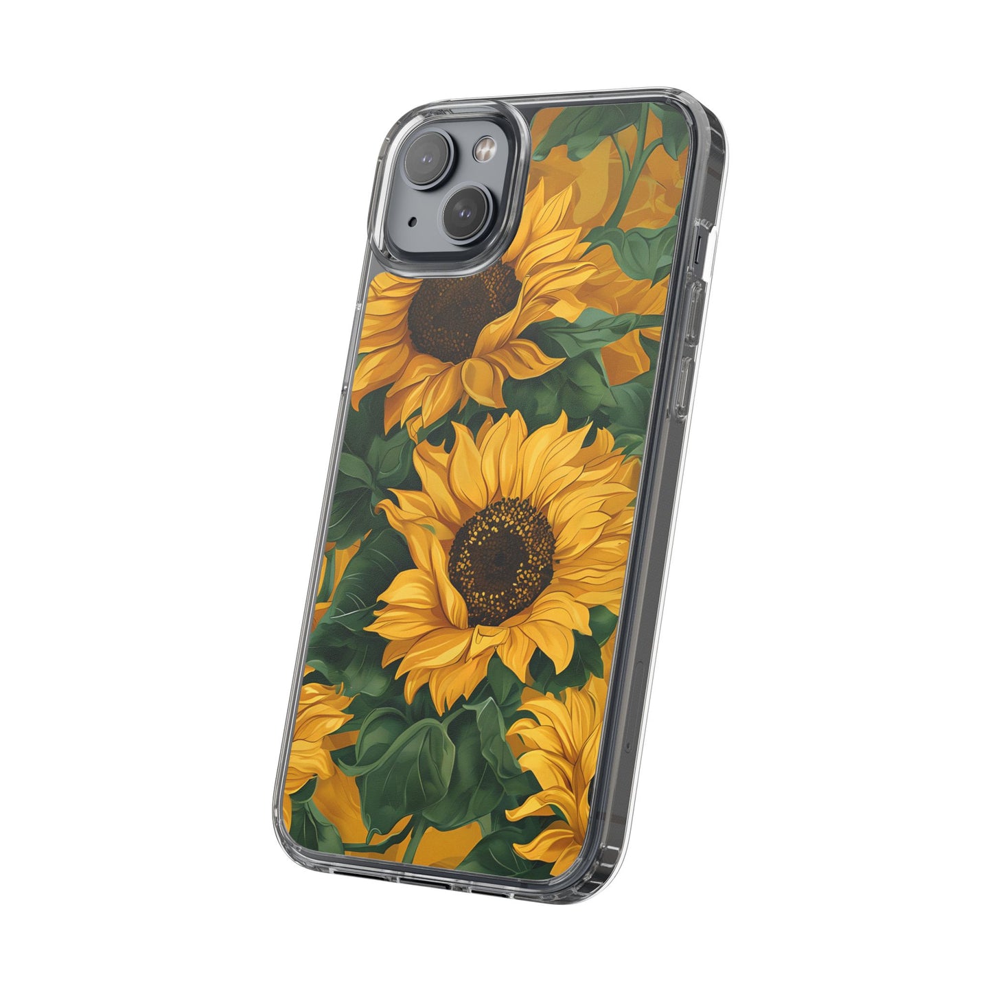Sunflower Clear Phone Case – Stylish Floral Protective Cover
