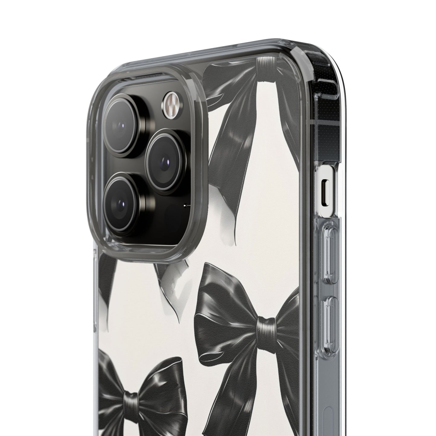Elegant Bow Clear Phone Case - Stylish & Protective