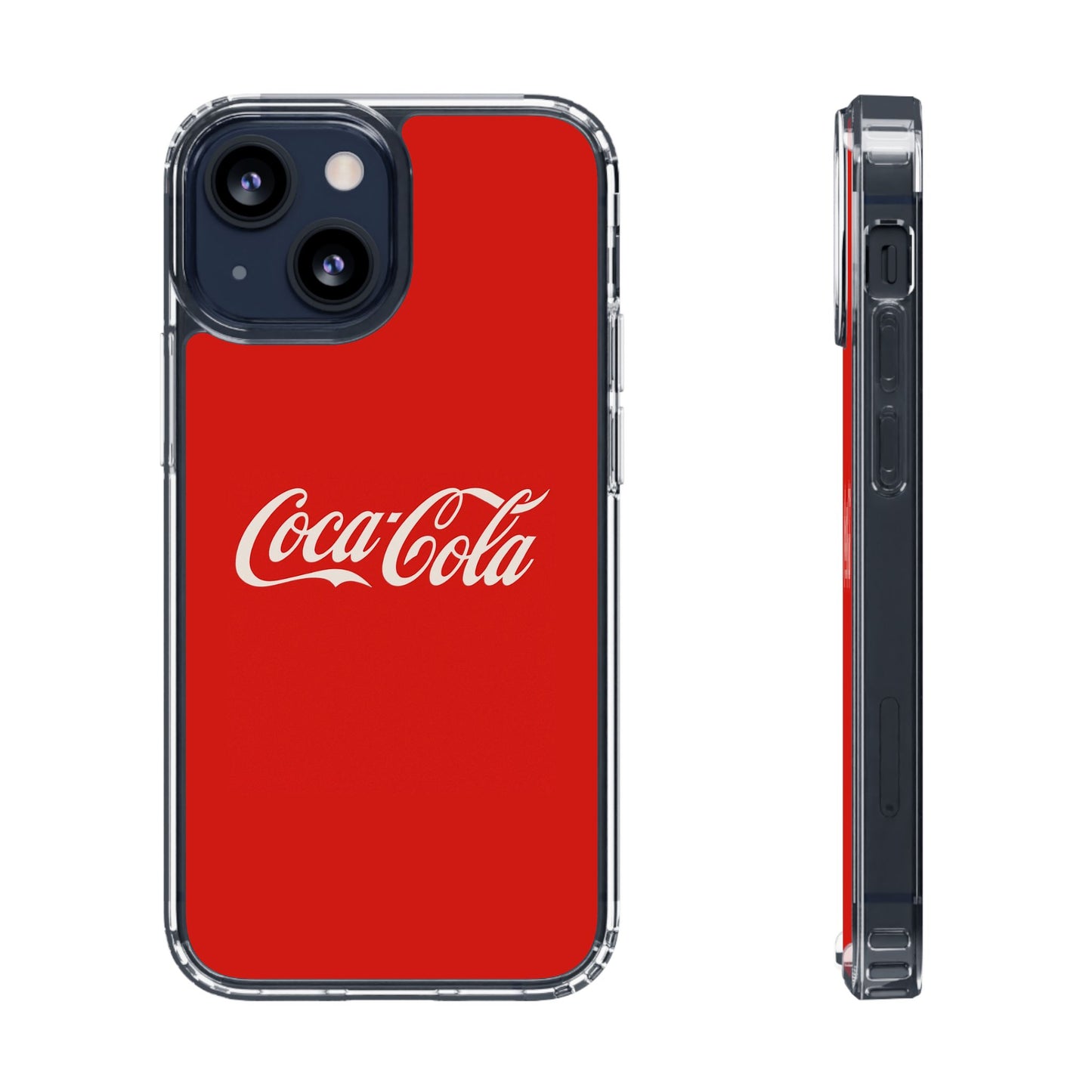 Coca-Cola Clear Phone Cases, Retro Style, Gift for Cola Lovers, Trendy Accessories, Customizable Phone Cover, Fun Collectible