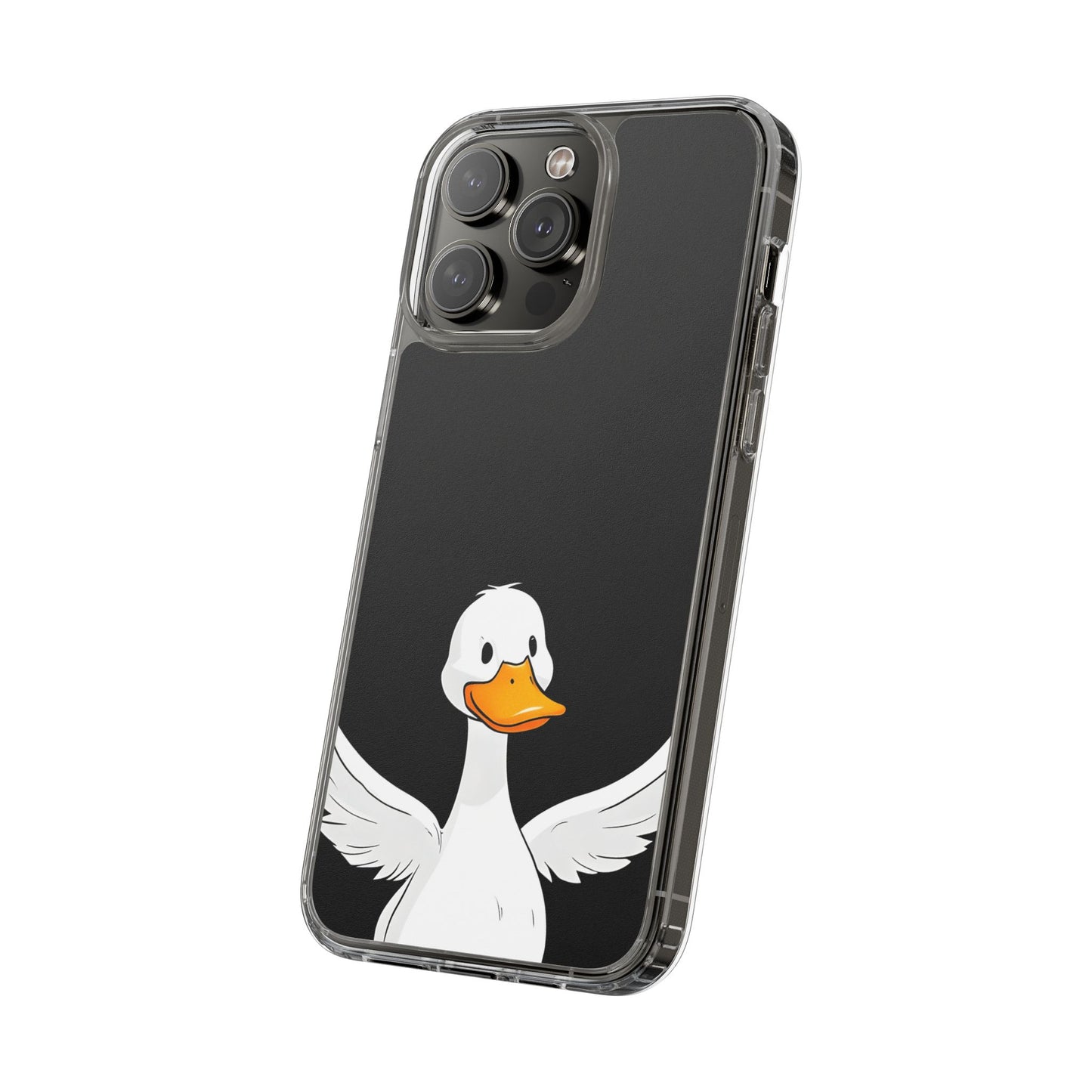 Cute Duck Clear Phone Case - Fun Animal Design for iPhone