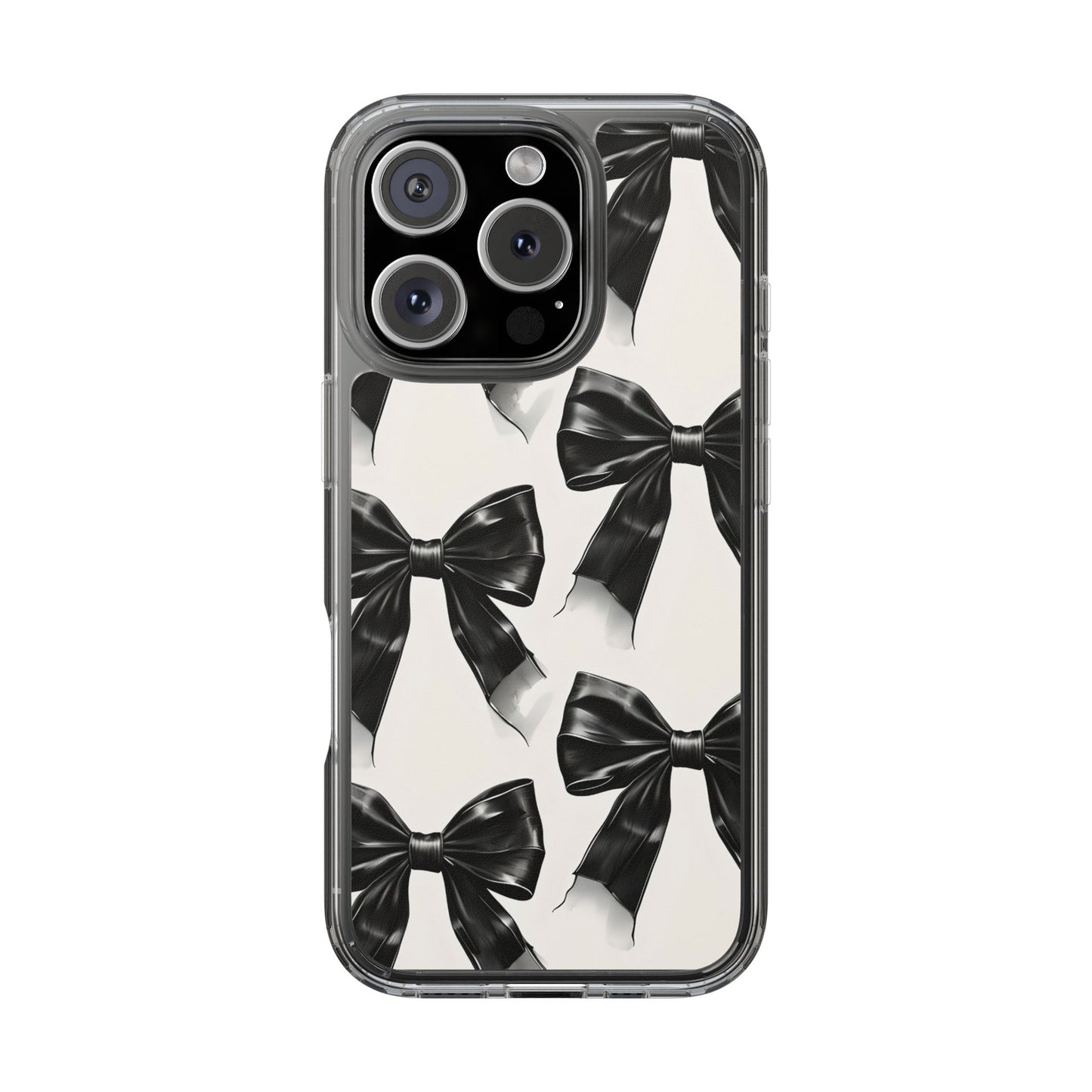 Elegant Bow Clear Phone Case - Stylish & Protective