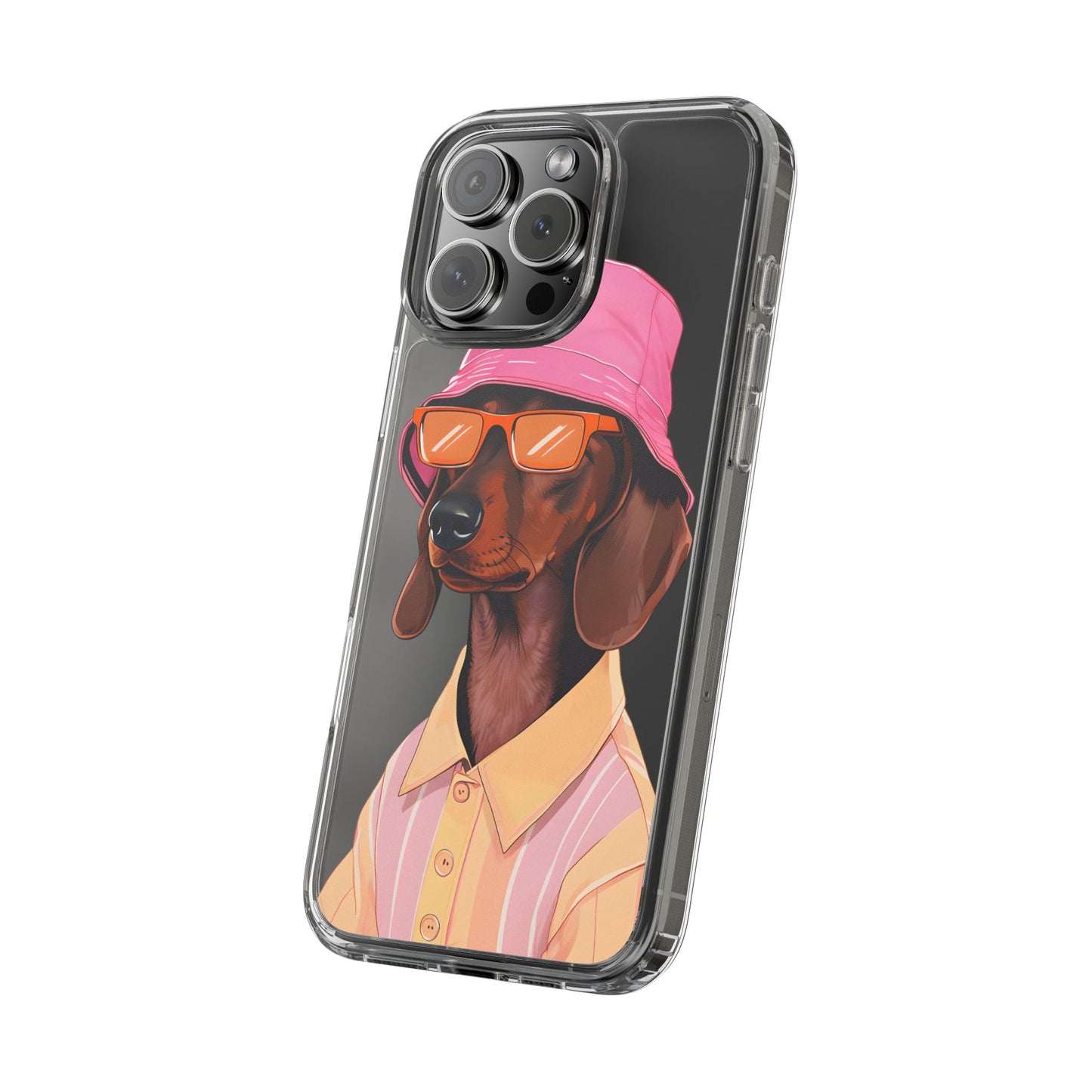 Cool Dachshund Clear Phone Case - Stylish Dog Design for Pet Lovers