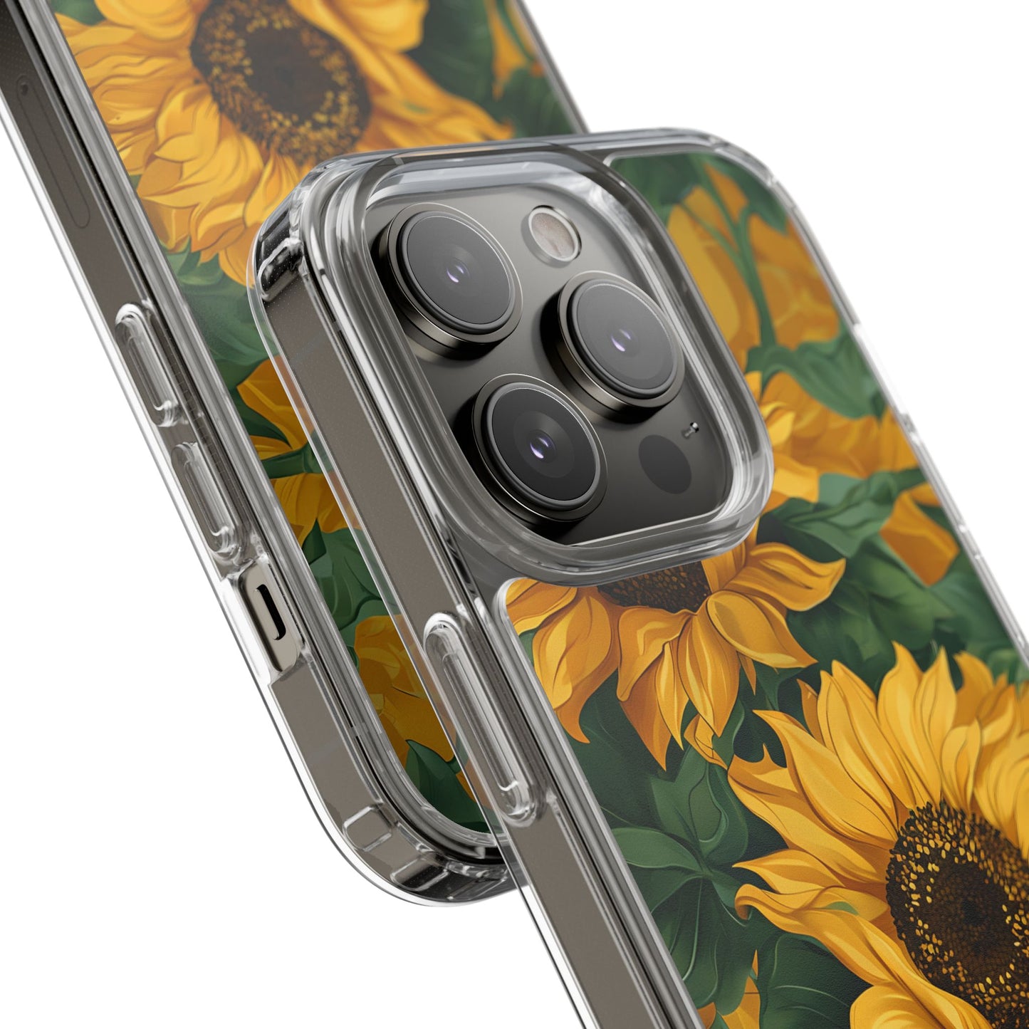 Sunflower Clear Phone Case – Stylish Floral Protective Cover