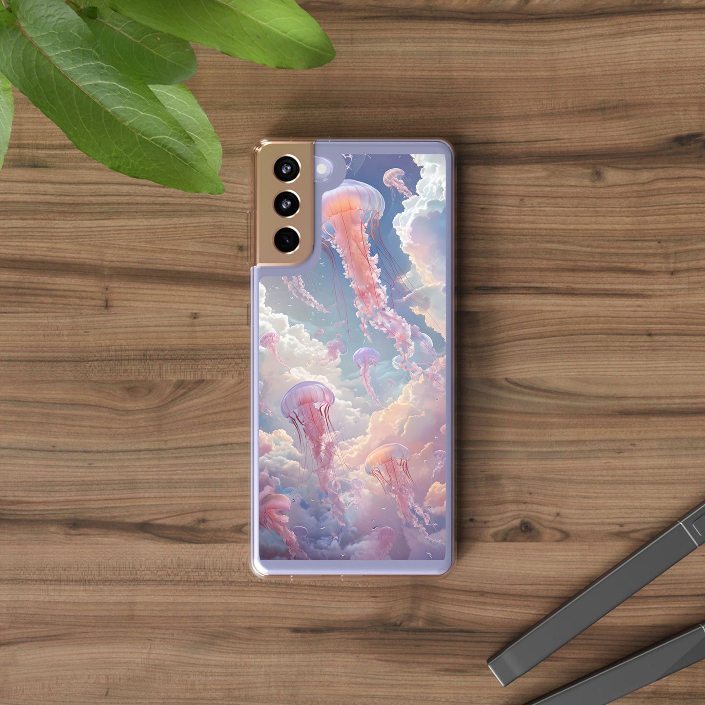 Dreamy Jellyfish Clear Phone Case - Aesthetic Ocean Design