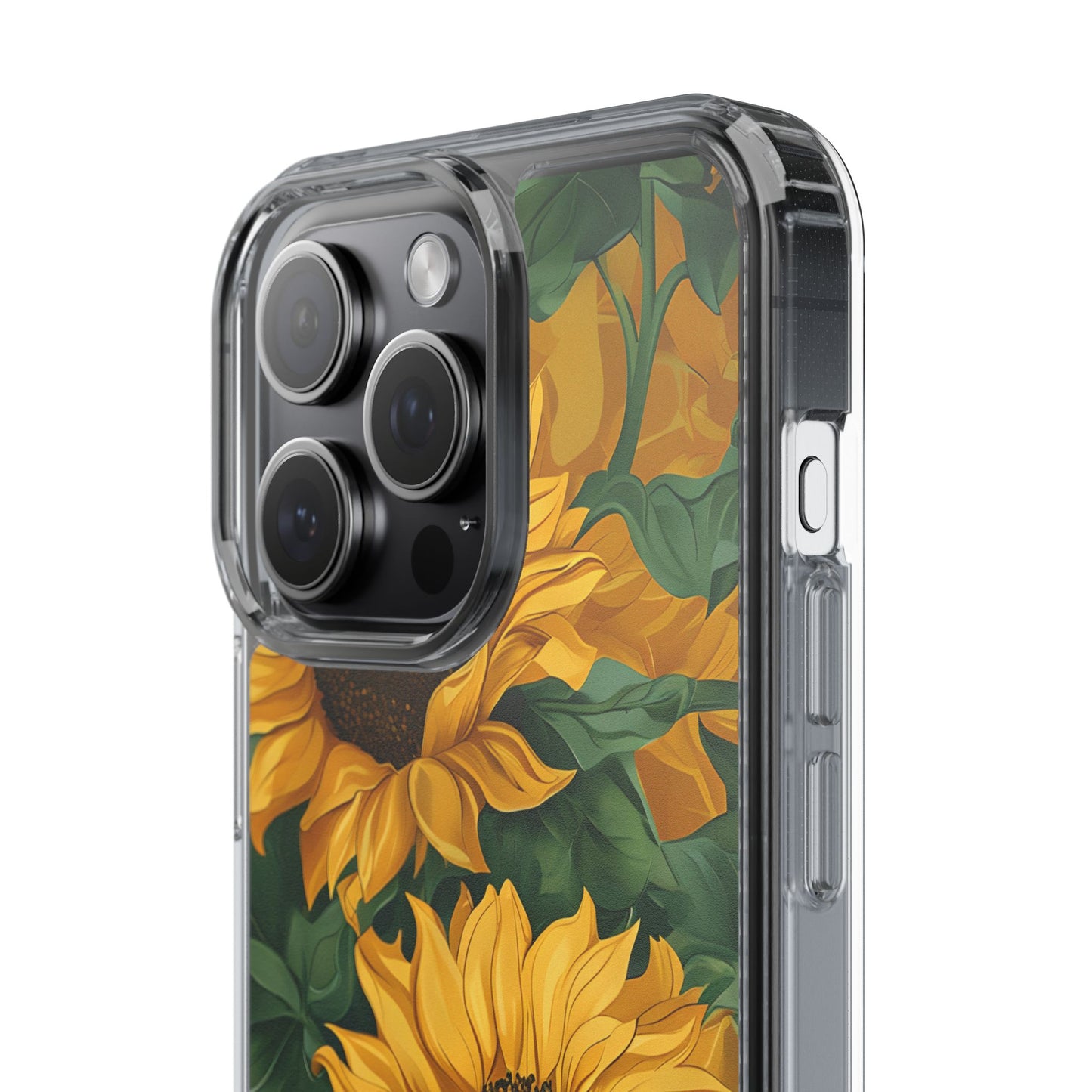 Sunflower Clear Phone Case – Stylish Floral Protective Cover