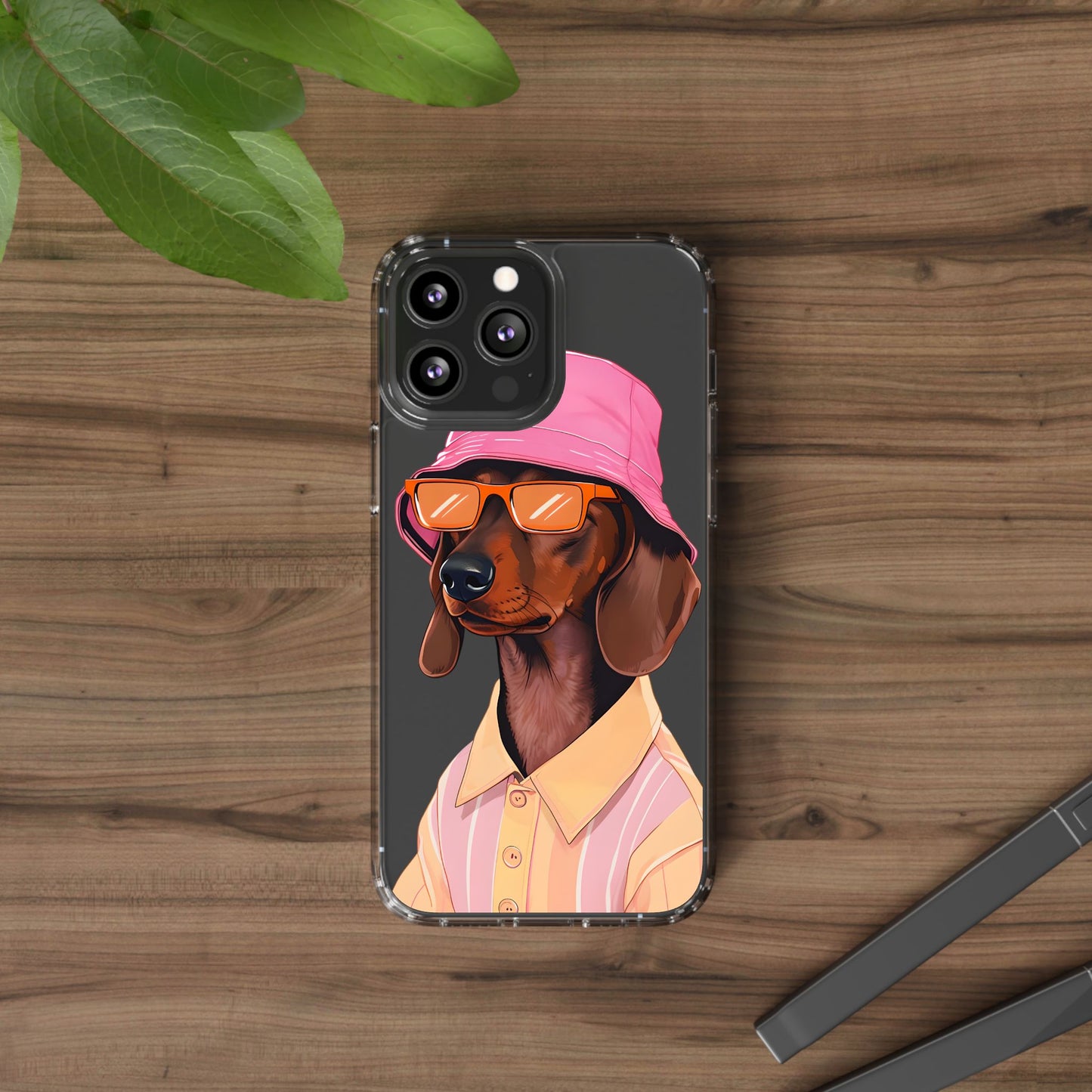 Cool Dachshund Clear Phone Case - Stylish Dog Design for Pet Lovers