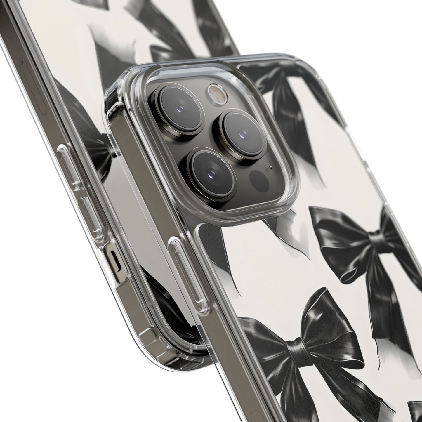 Elegant Bow Clear Phone Case - Stylish & Protective