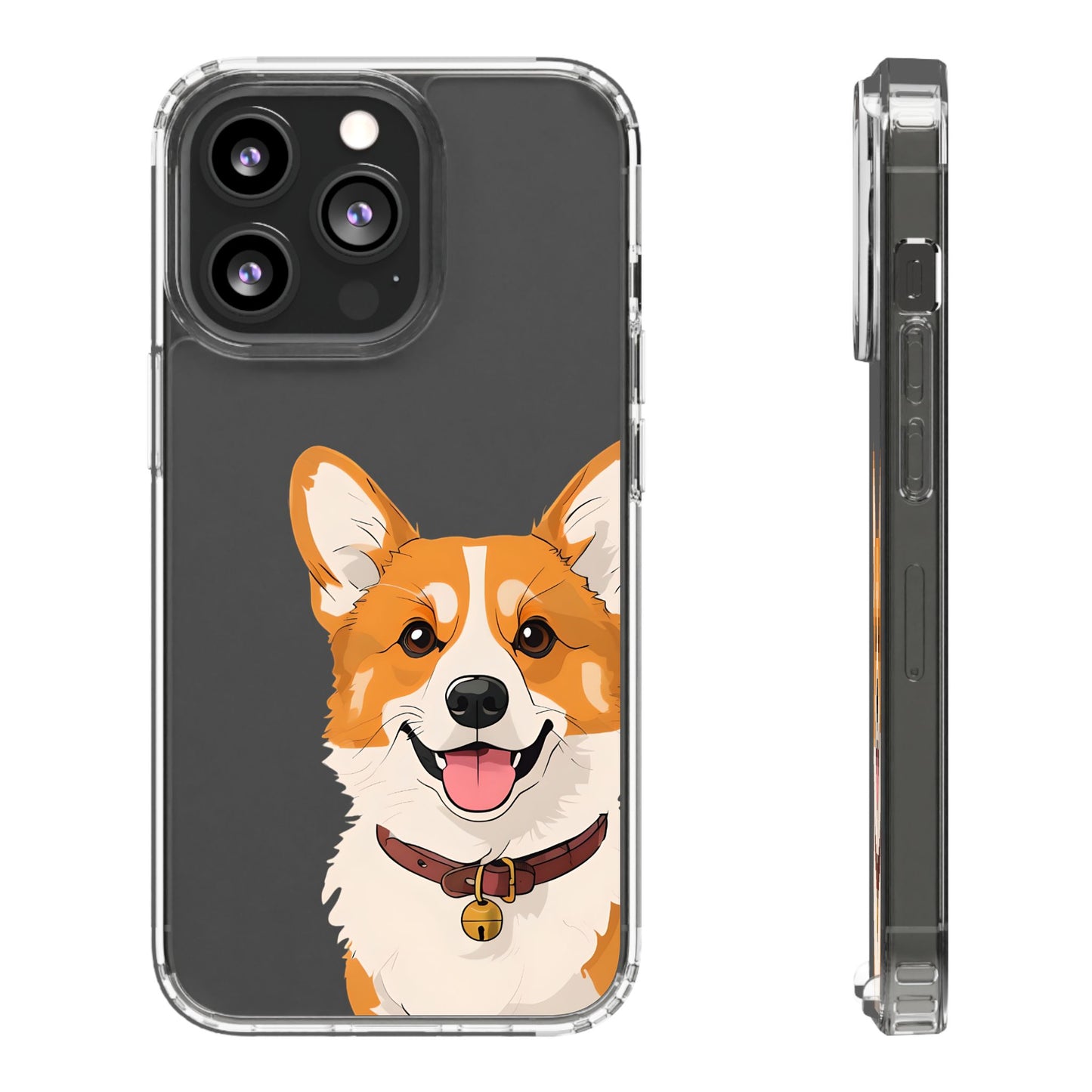 Cute Corgi Clear Phone Case - Pet Lover's Accessory