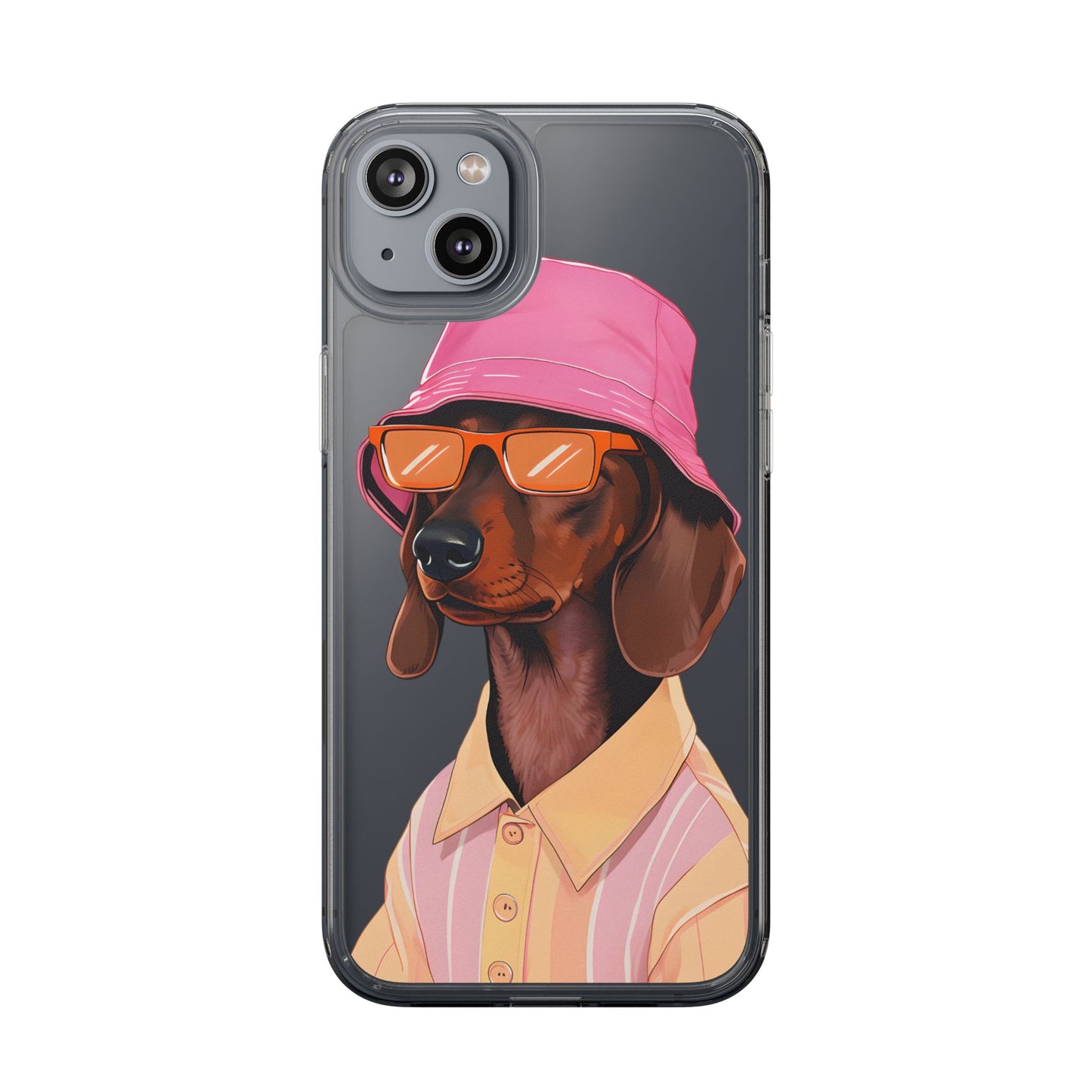 Cool Dachshund Clear Phone Case - Stylish Dog Design for Pet Lovers