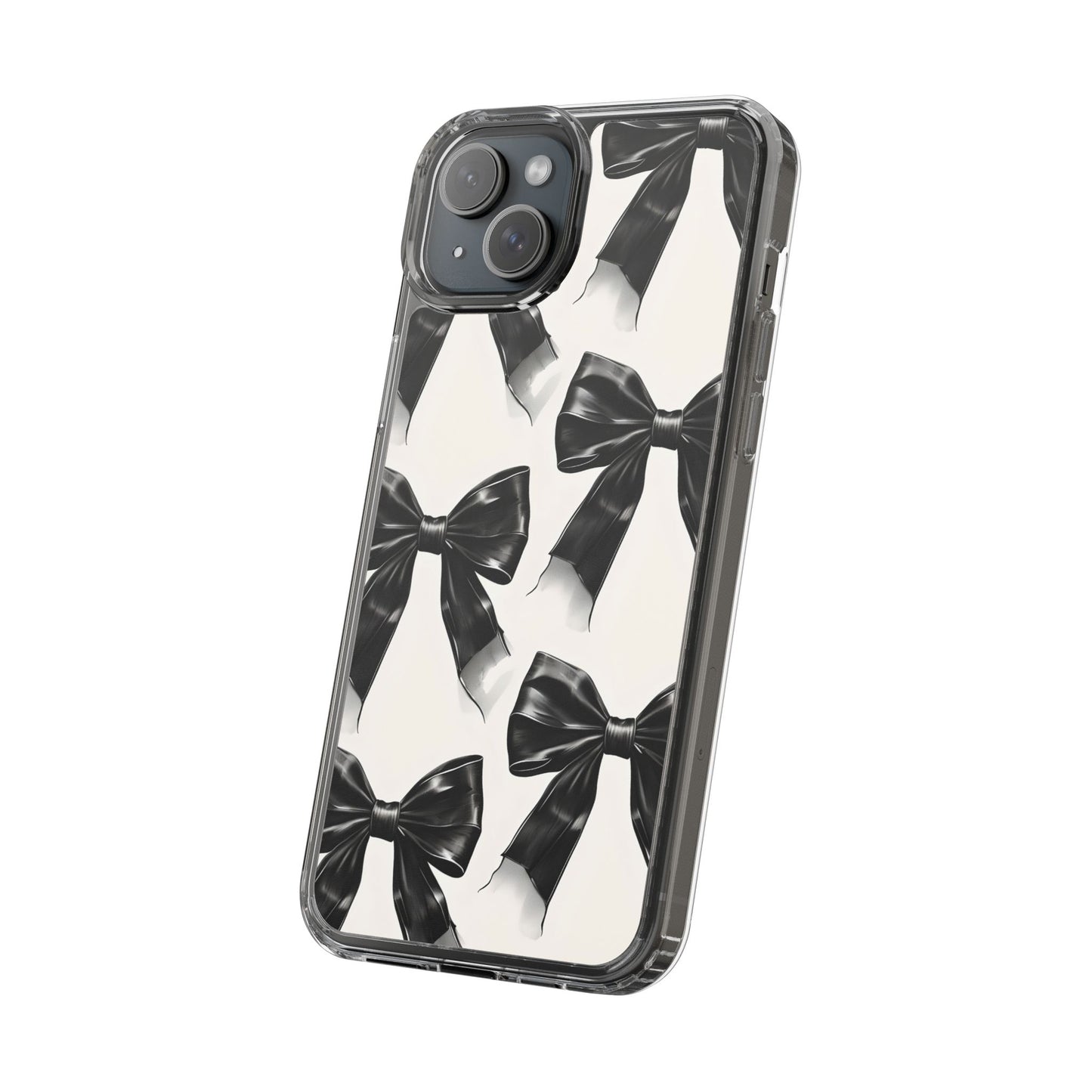 Elegant Bow Clear Phone Case - Stylish & Protective