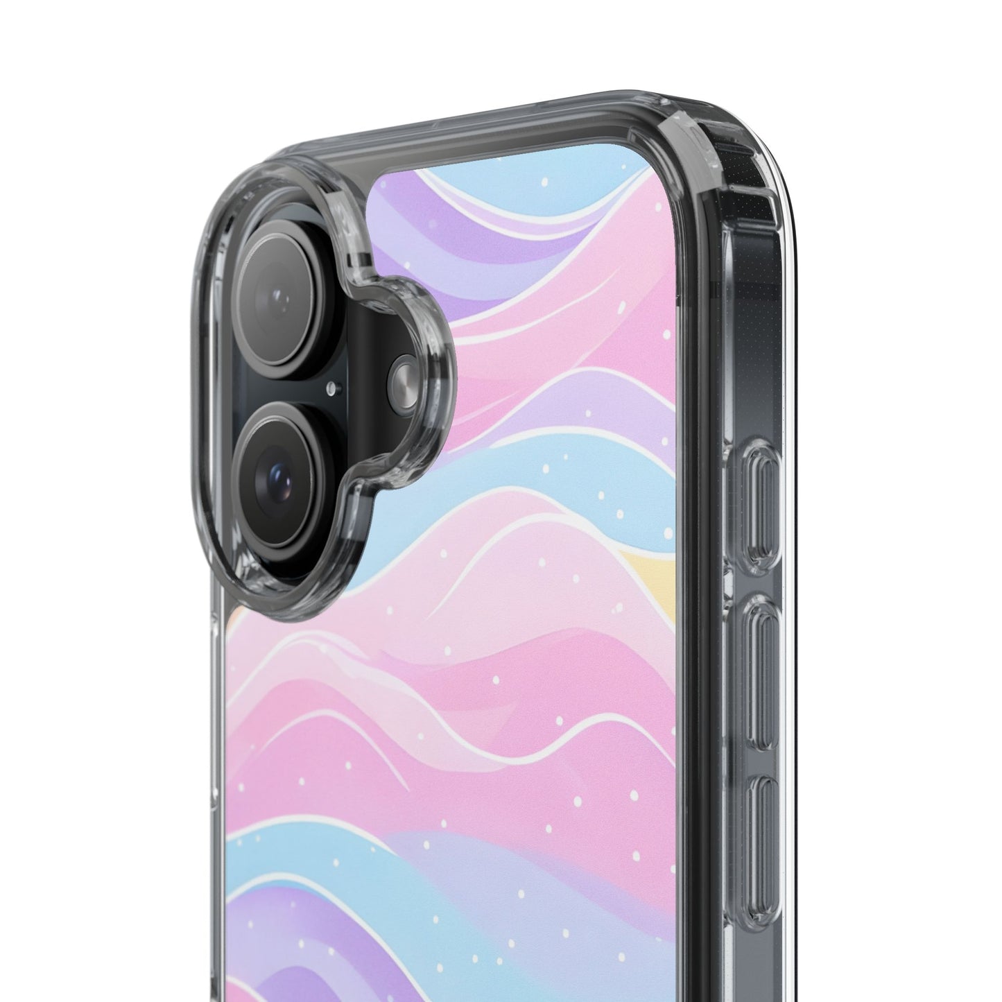 Pastel Wave Clear Phone Case - Stylish Protection for Your Device