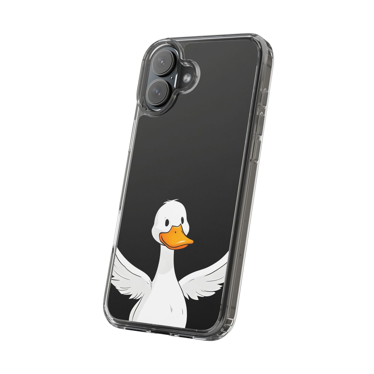 Cute Duck Clear Phone Case - Fun Animal Design for iPhone