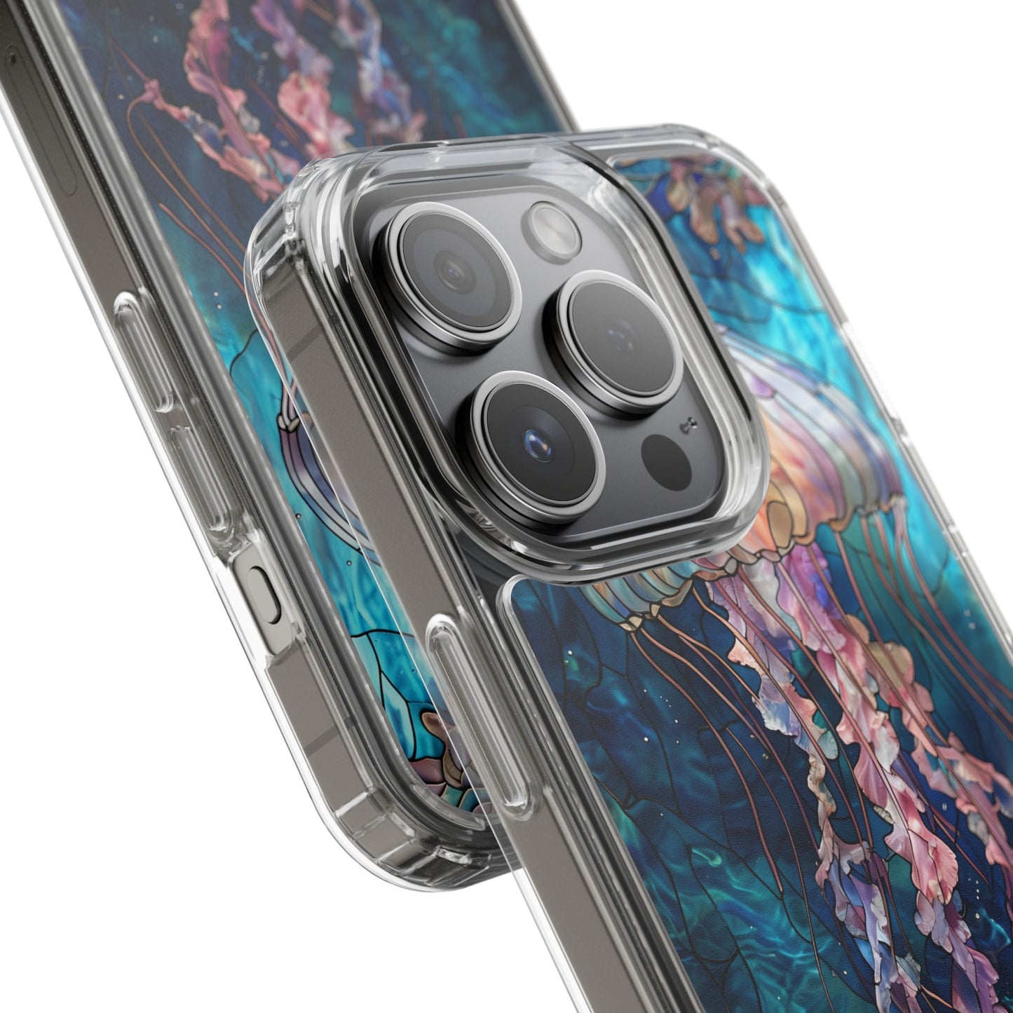 Ocean Jellyfish Clear Phone Case - Vibrant Marine Design for iPhone
