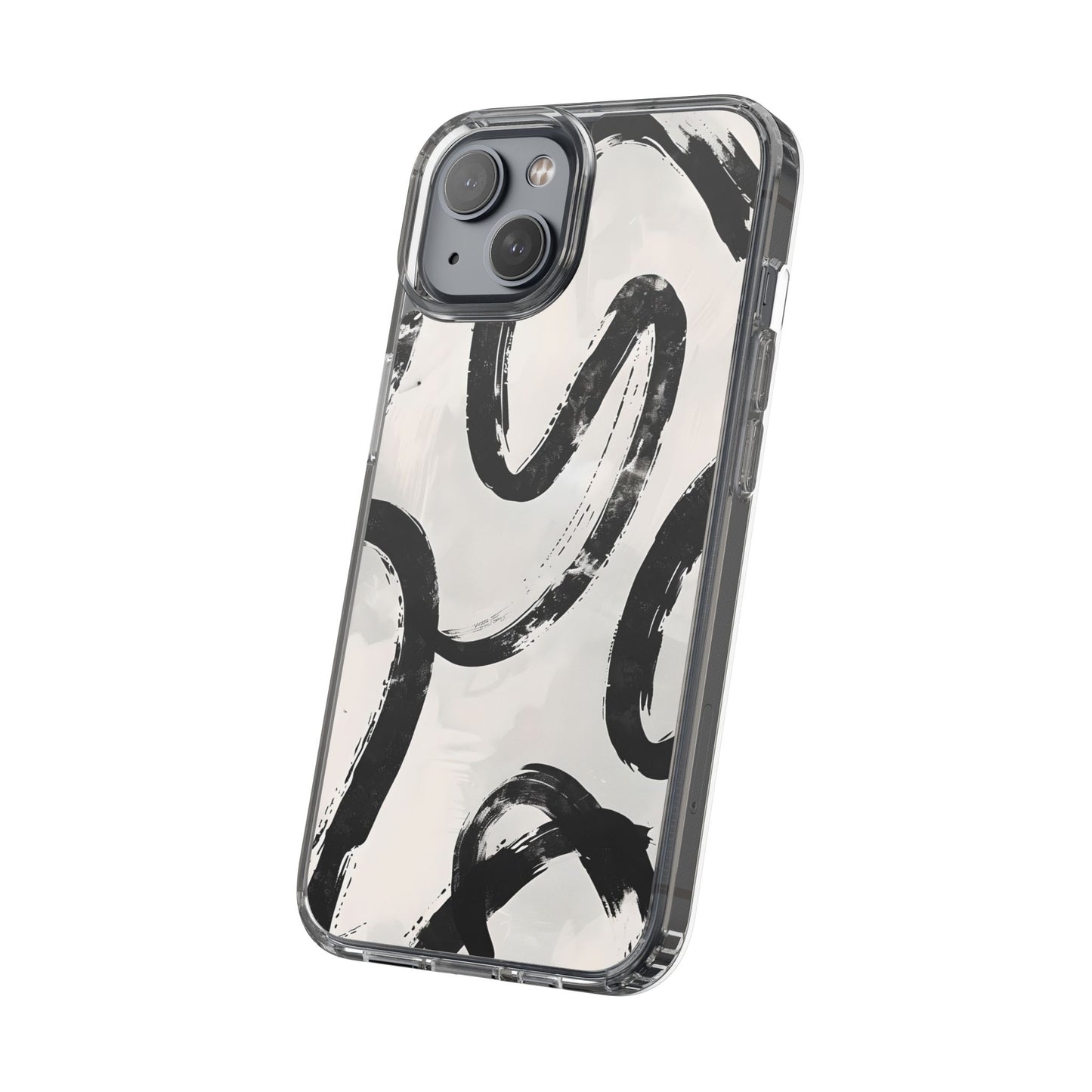 Modern Abstract Clear Phone Case, Trendy Cellphone Protector, Minimalist Style, Gift for Him or Her, Unique Phone Cover