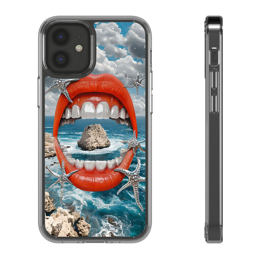 Ocean View Mouth Clear Phone Case - Beachy Vibe Design