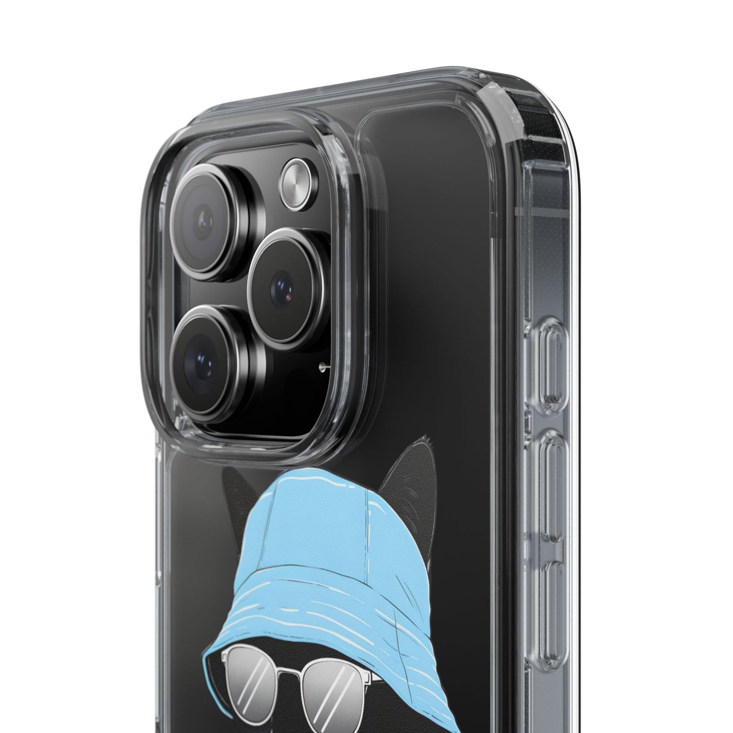 Cool Cat Phone Case with Sunglasses & Hat Design