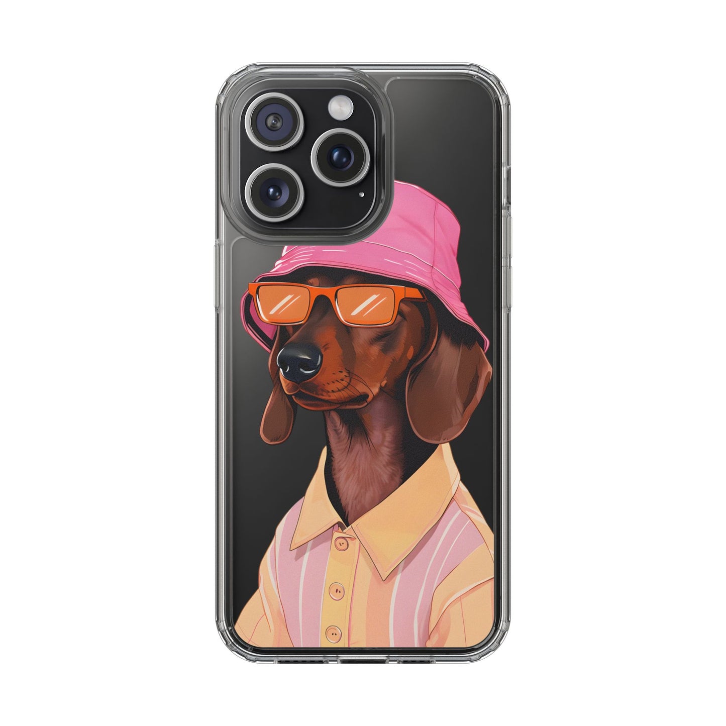 Cool Dachshund Clear Phone Case - Stylish Dog Design for Pet Lovers