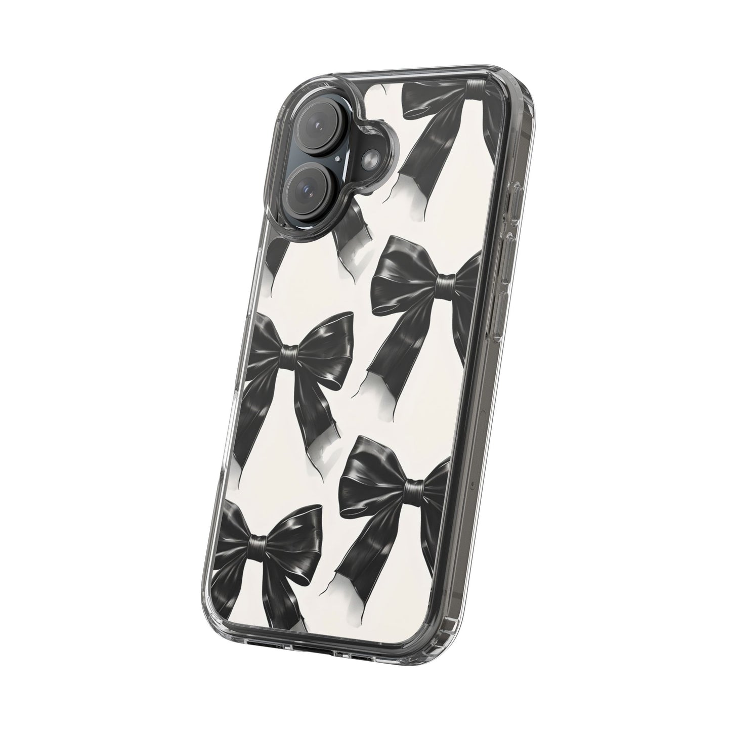 Elegant Bow Clear Phone Case - Stylish & Protective