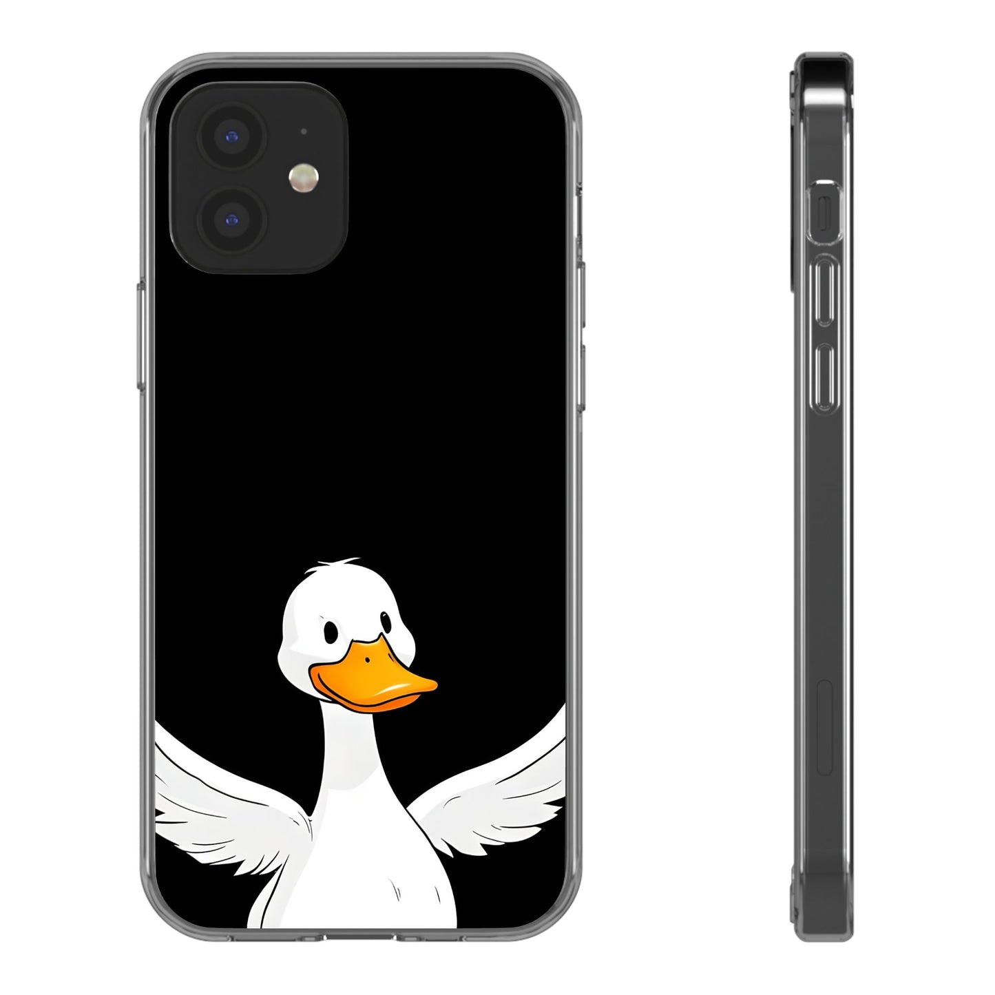 Cute Duck Clear Phone Case - Fun Animal Design for iPhone