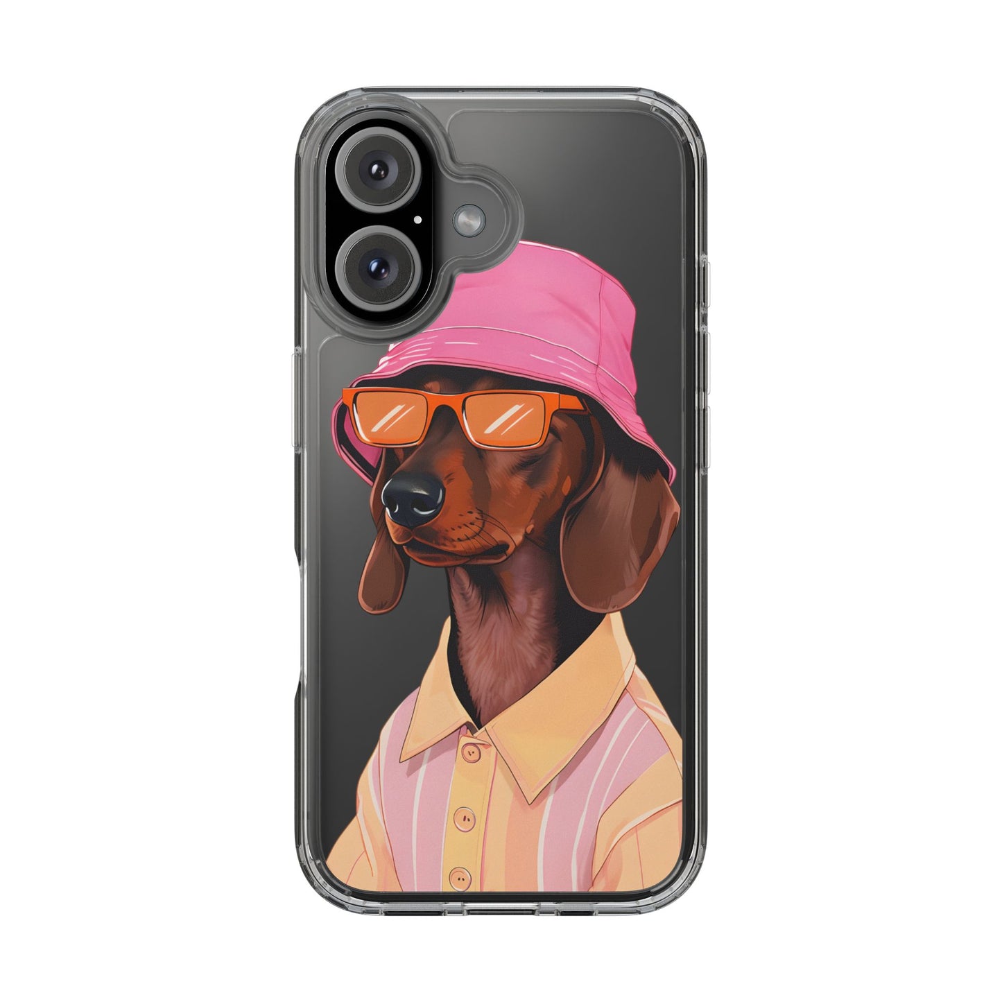 Cool Dachshund Clear Phone Case - Stylish Dog Design for Pet Lovers