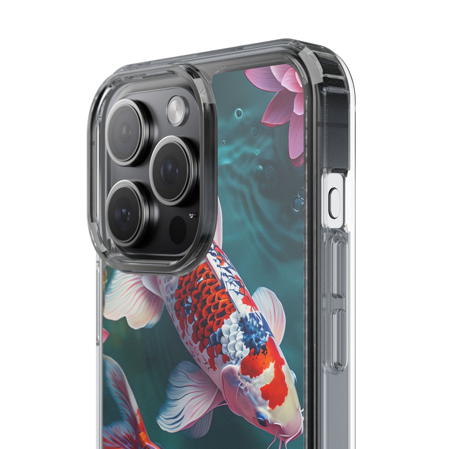Koi Fish Clear Phone Case - Stylish Transparent Protector for Nature Lovers