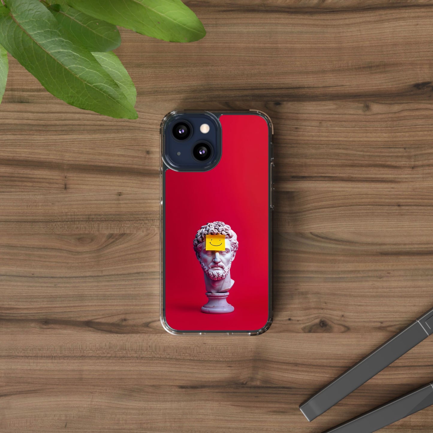 Clear Case with Smiley Face Design