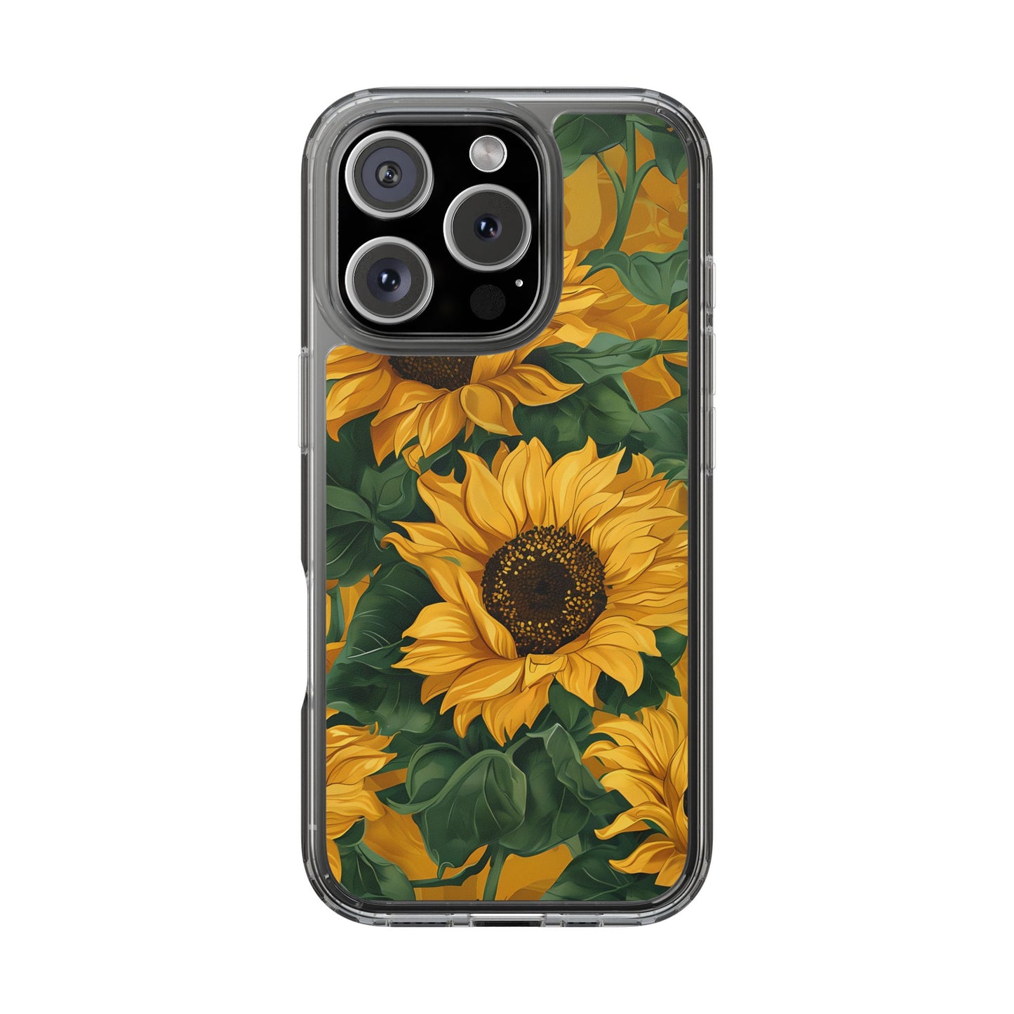 Sunflower Clear Phone Case – Stylish Floral Protective Cover